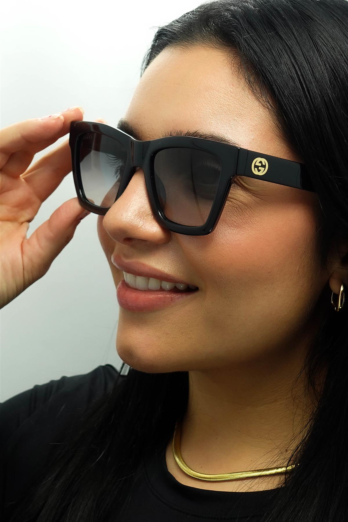 Black Gucci Black Square Black Grey Gradient GG1714S, Image 5 of 6