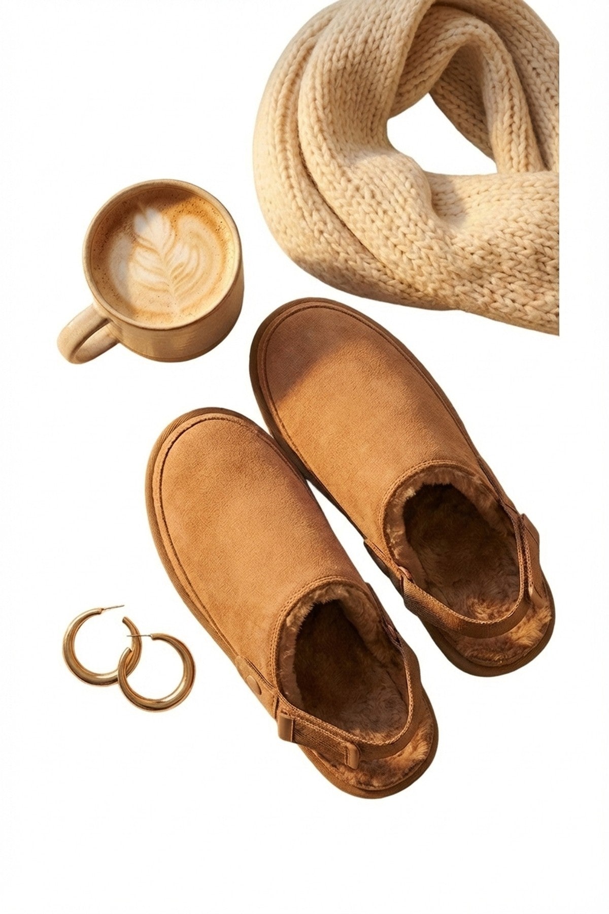 Khaki iKrush Khaki Niraya Faux Suede Slingback Mule Sandals With Cuff Strap, Image 4 of 8
