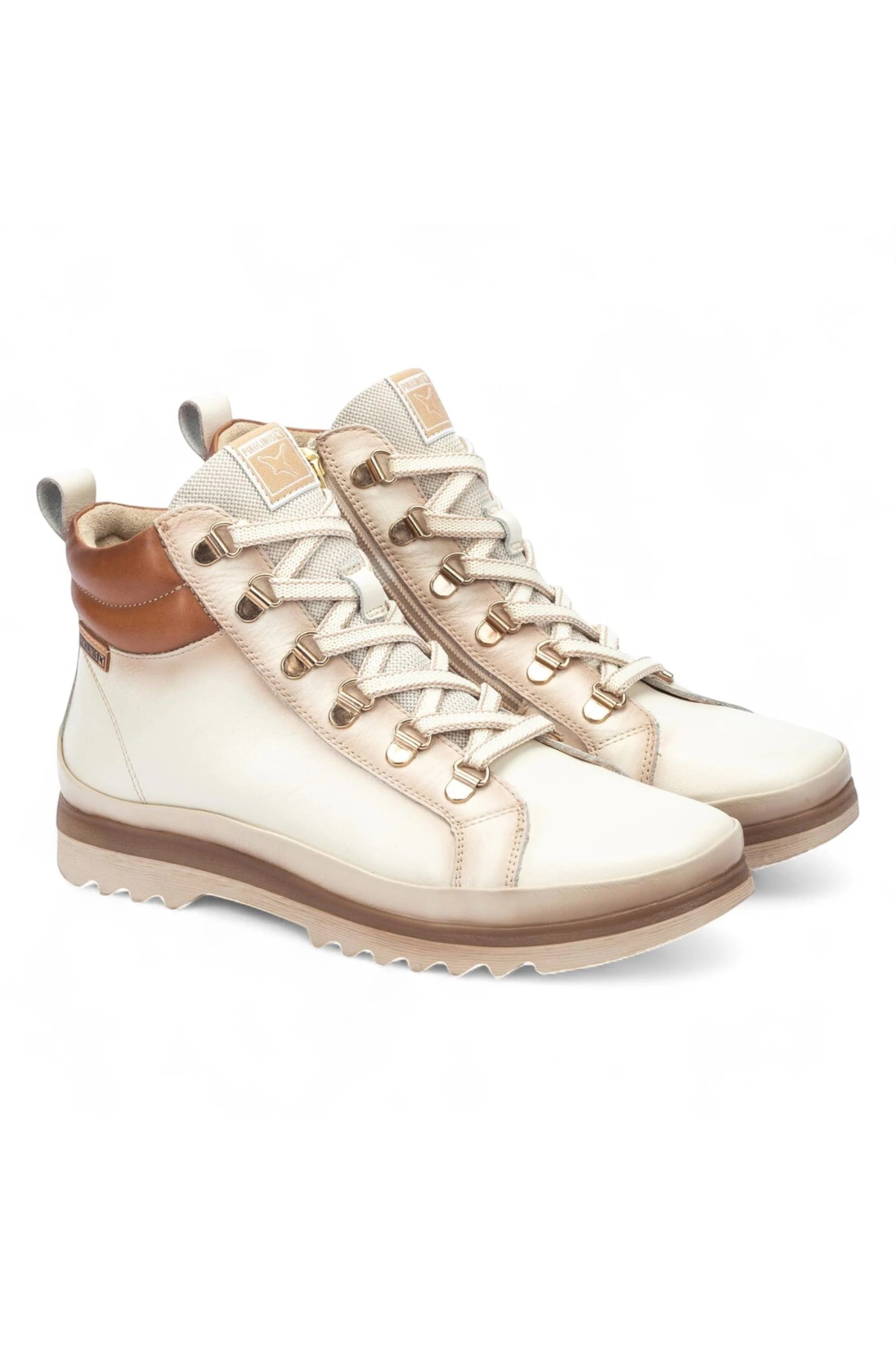 White Women’s Ankle Trainers Boots-W3W-8564, Image 2 of 8