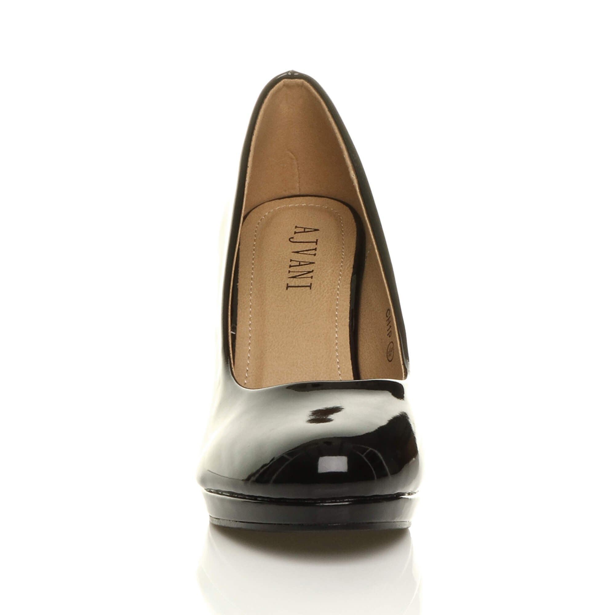 Black High Heel Court Shoes, Image 6 of 6