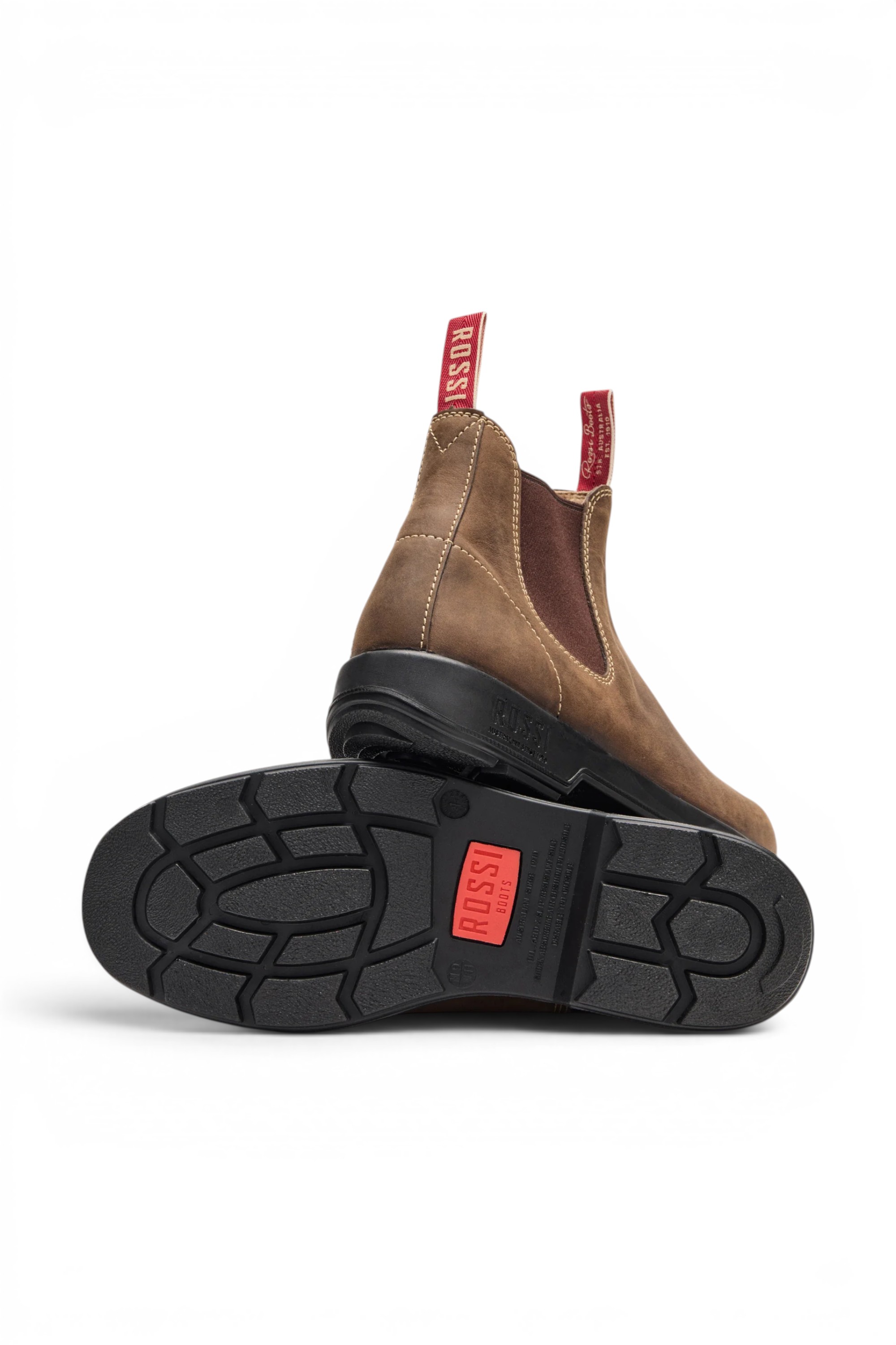 Mocha Leather Outdoor Chelsea Boots-Spinifex, Image 5 of 6