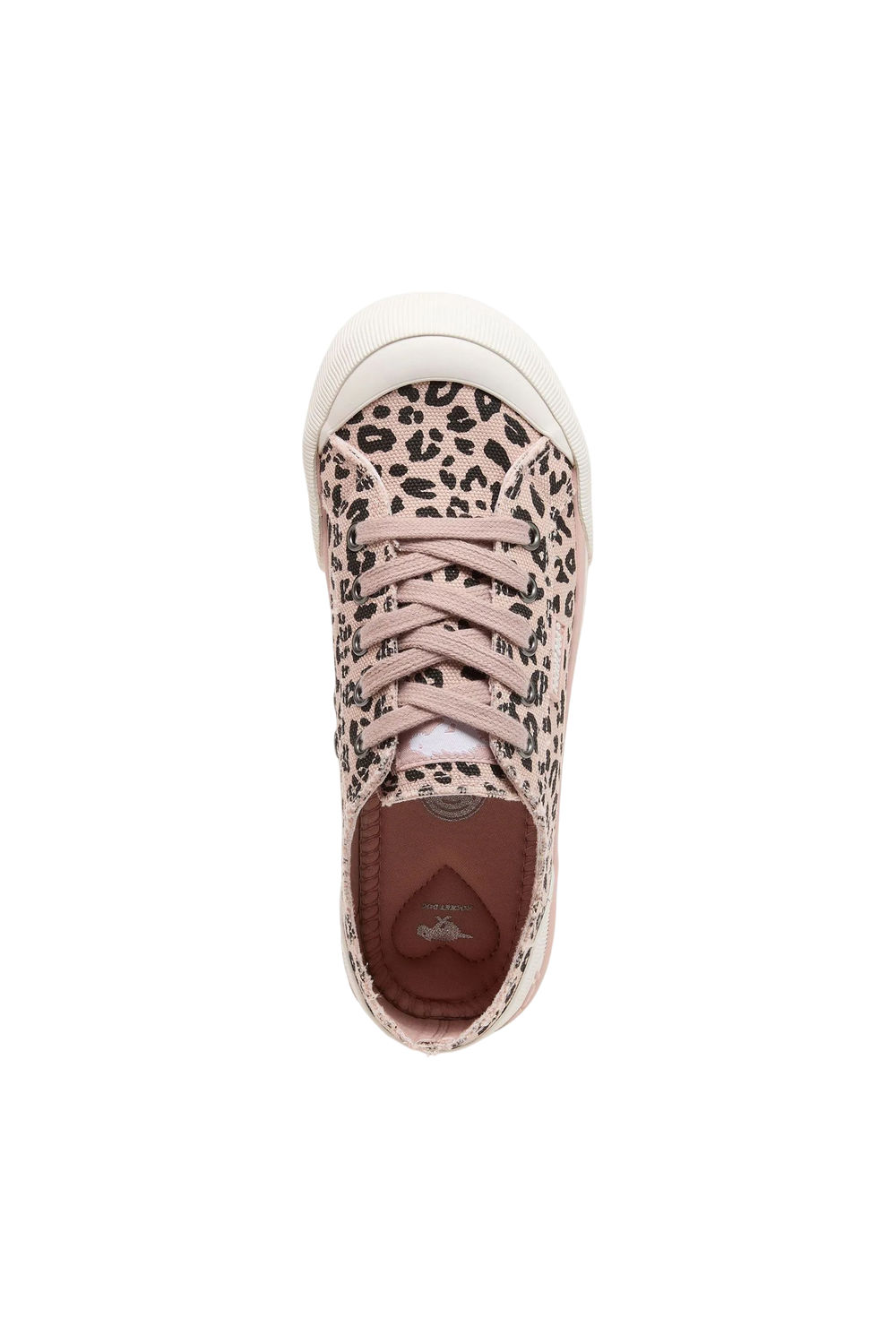 Pink Jazzin Leopard Print Canvas Flat Trainers, Image 4 of 4