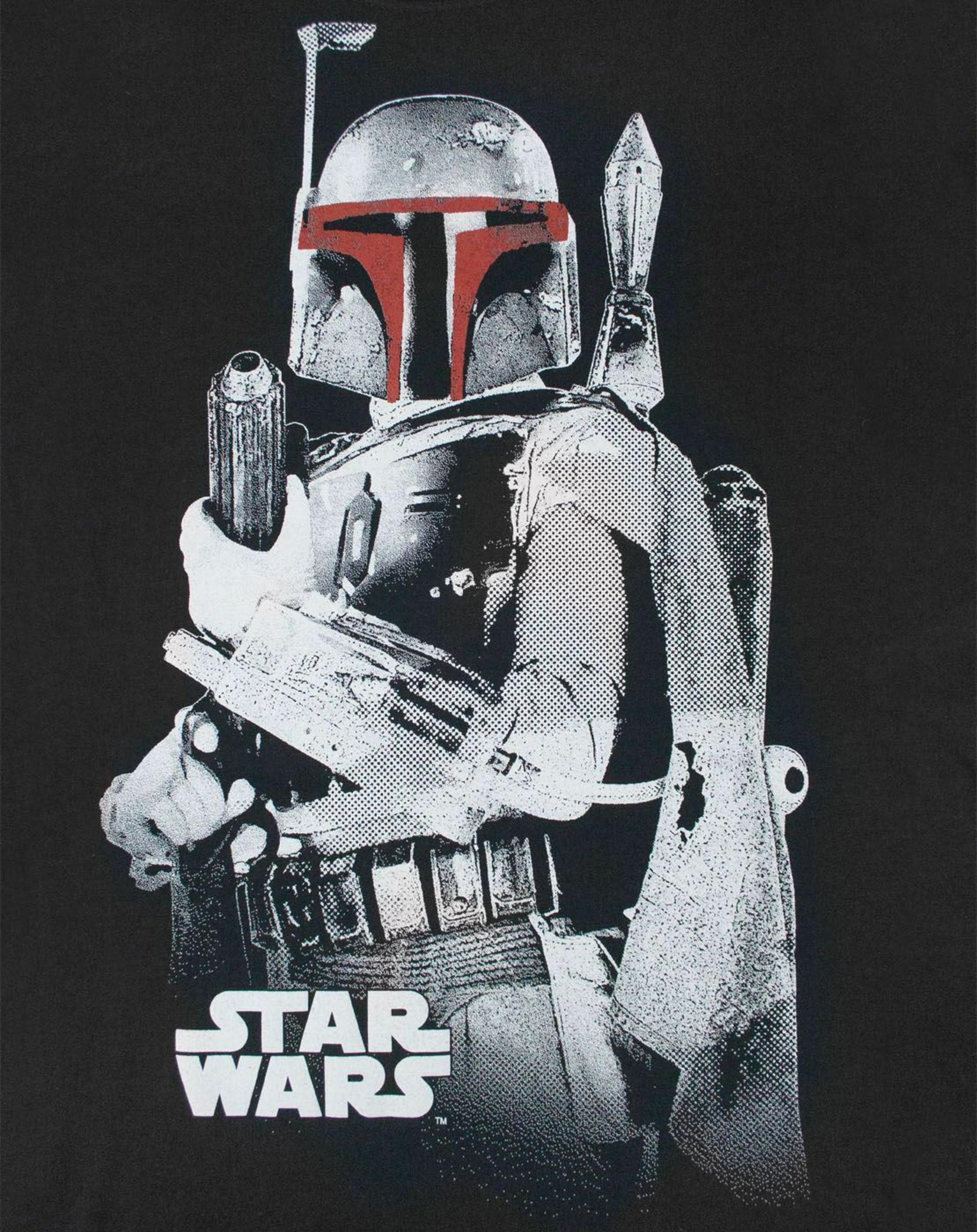 Black Star Wars Boba Fett Bounty Hunter T-Shirt, Image 4 of 4