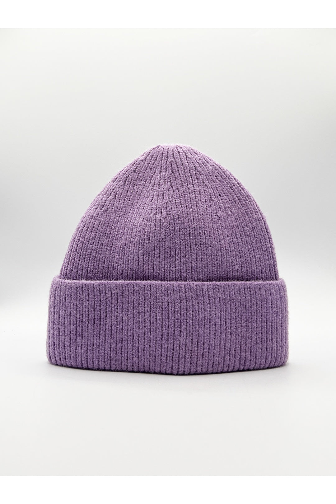 Purple Ribbed Beanie Hat, Image 2 of 5