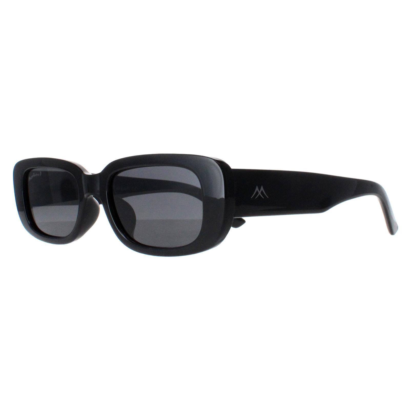 Black Montana Black Rectangle Shiny Black Smoke Polarized MP65, Image 2 of 4