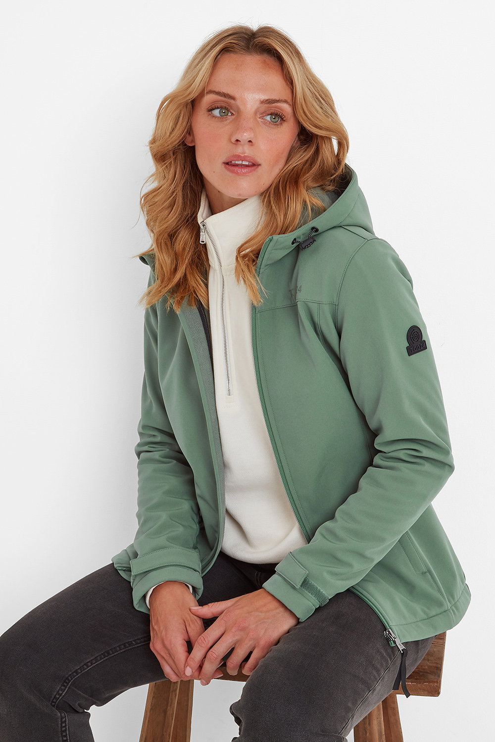Pale Green Keld Shower Resistant Hooded Jacket, Image 2 of 6