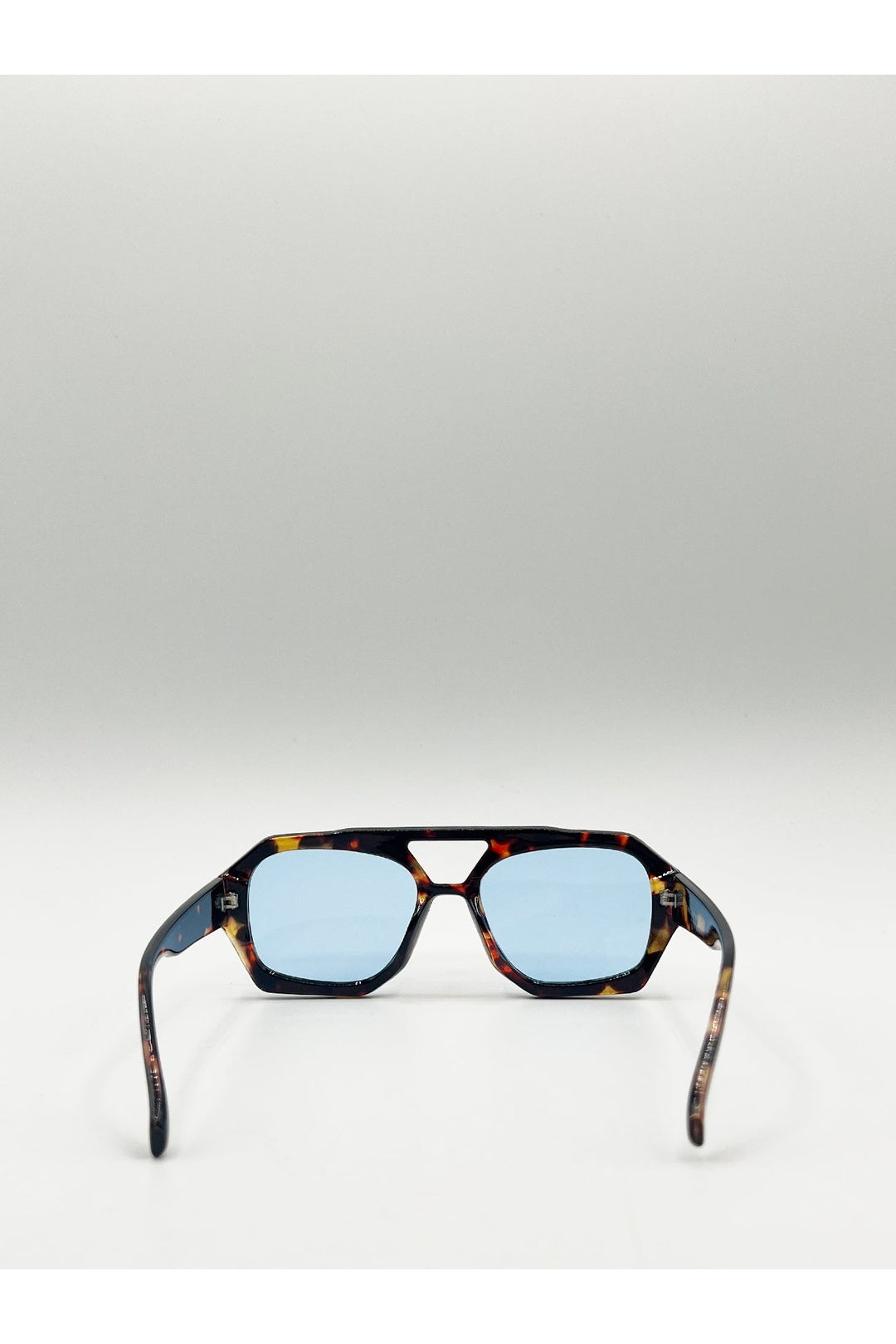 Blue Tortoiseshell Sunglasses with Blue Lenses, Image 4 of 7