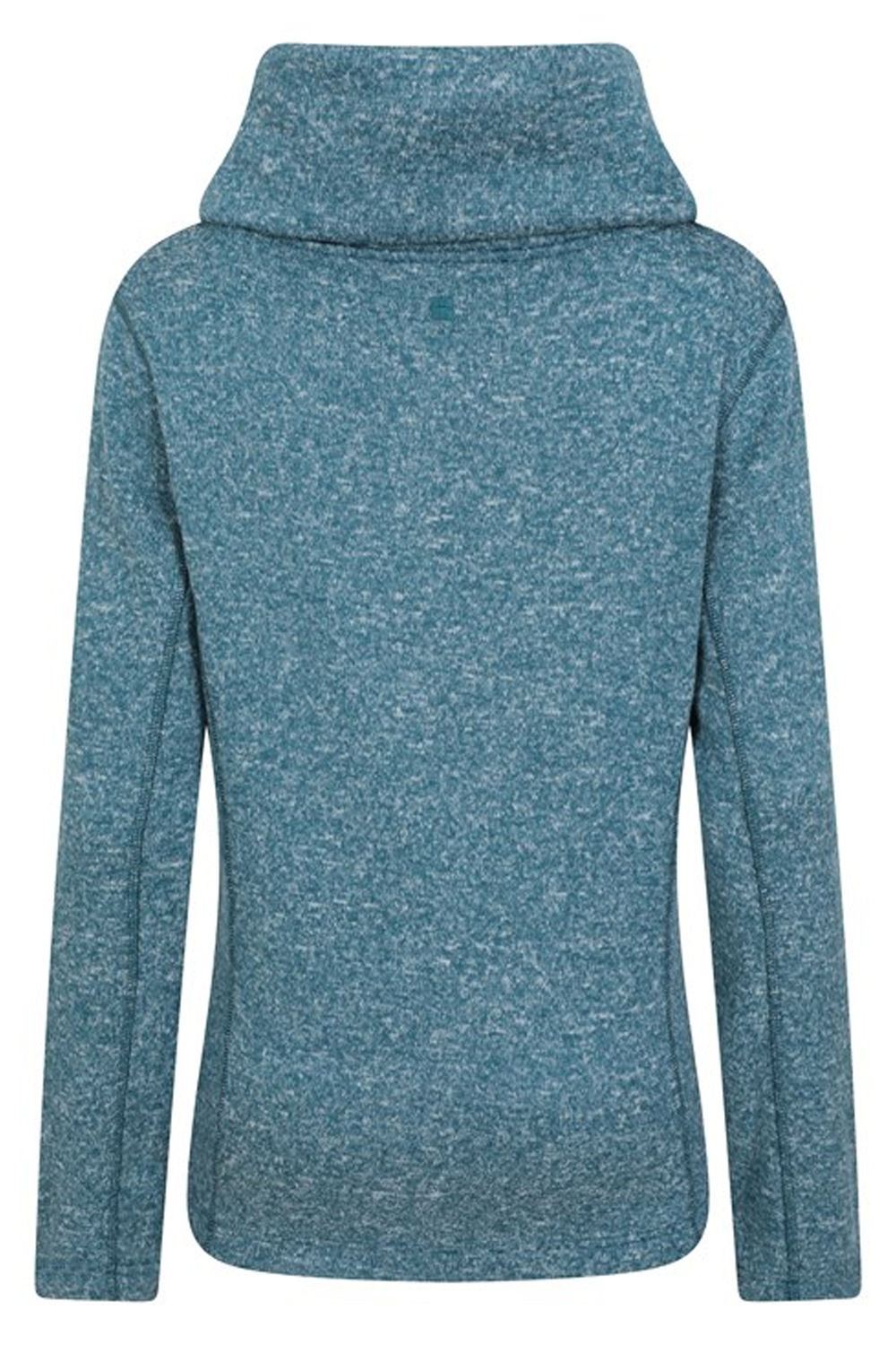Teal Cowl Neck Fleece Top, Image 2 of 4