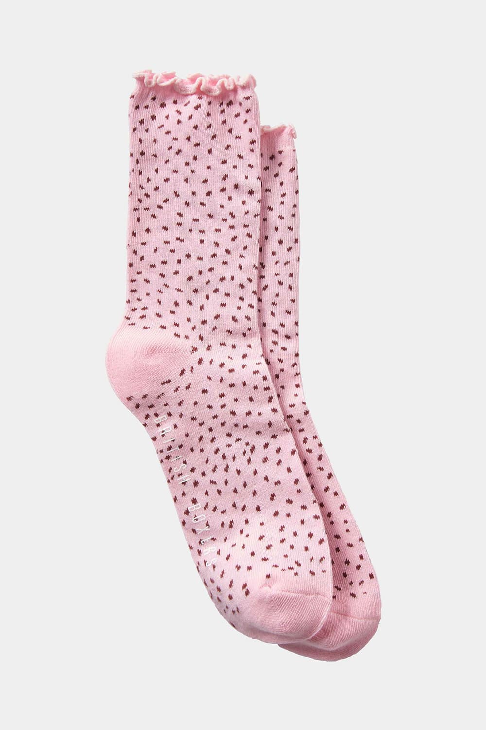 Light Pink Four-Pair "Briar Rose Pinks & Greens" Cotton Sock Gift Box, Image 6 of 6