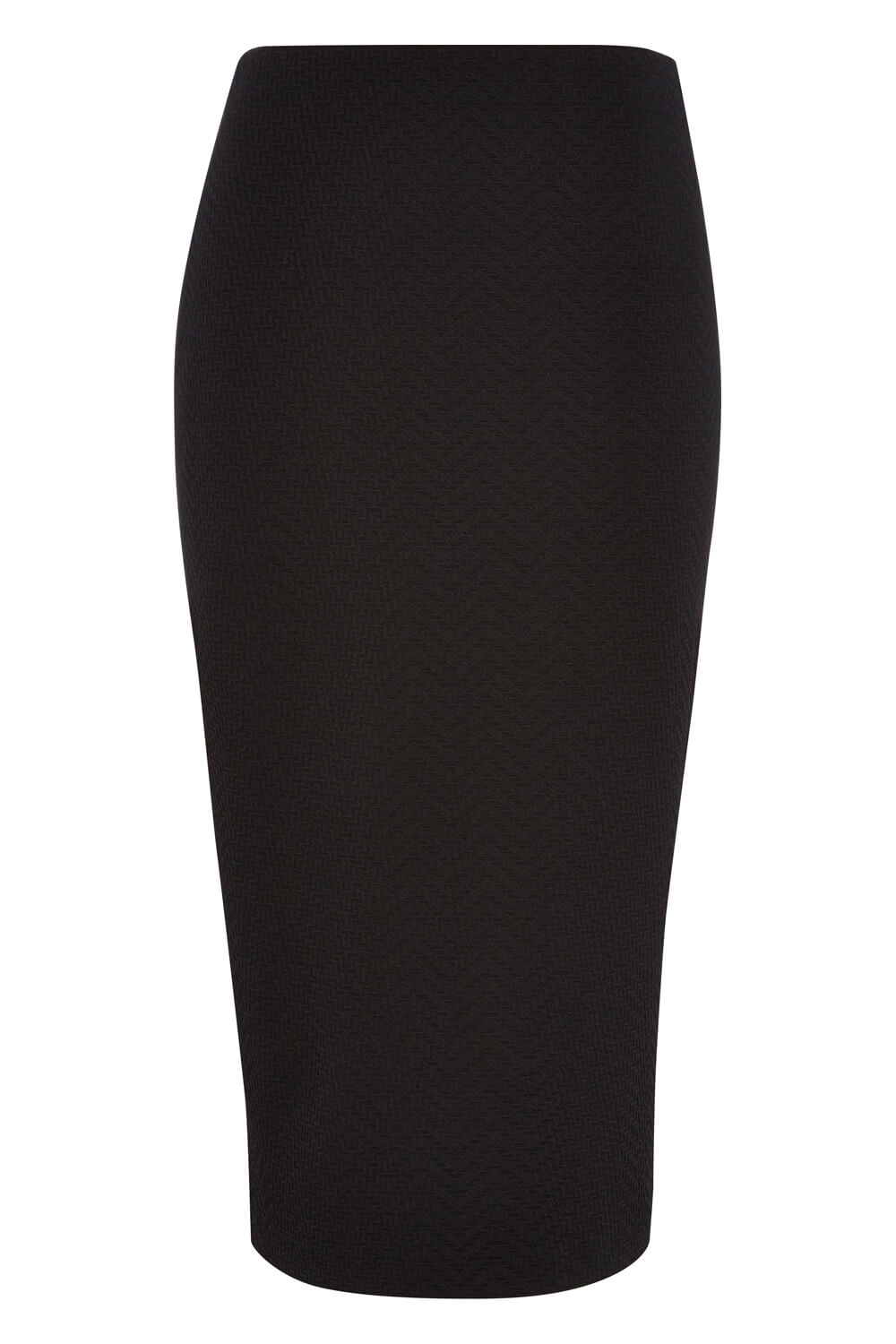 Black Textured Pencil Skirt , Image 4 of 3