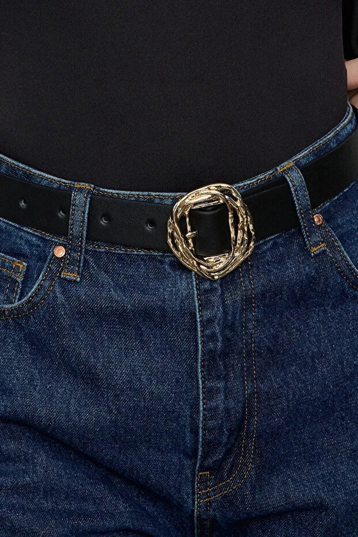 Multi WOVCOR Multi Double Pack Statement Buckle Women’s Slim Belt Set, Image 3 of 3