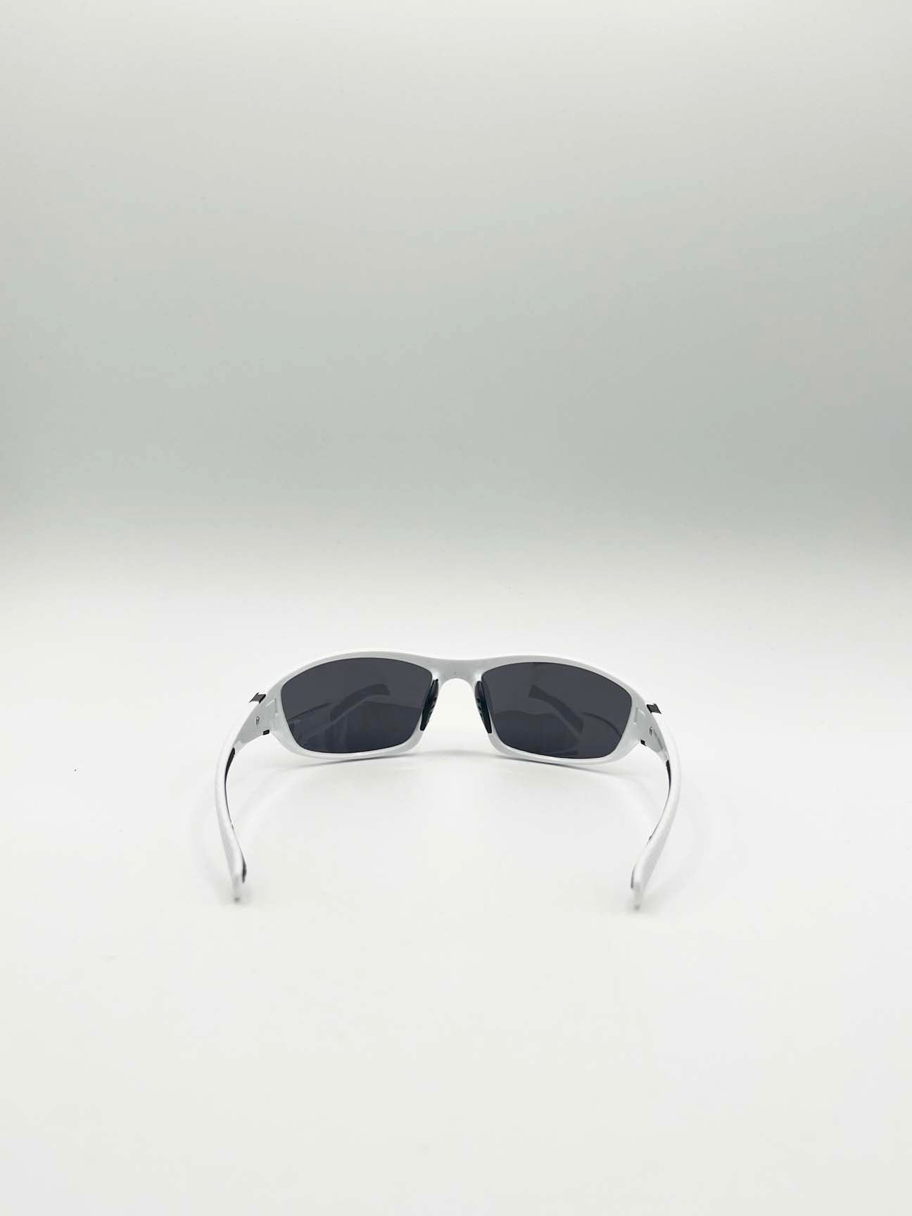 White Outdoor Racer Sunglasses with Hard Case, Image 4 of 4