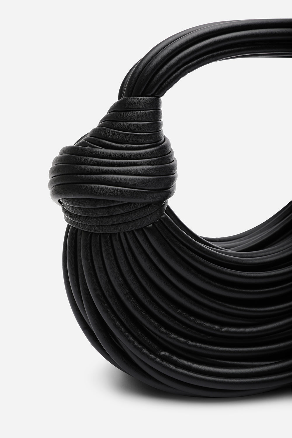 Black Blossom Curved Metallic Shoulder Bag, Image 4 of 6