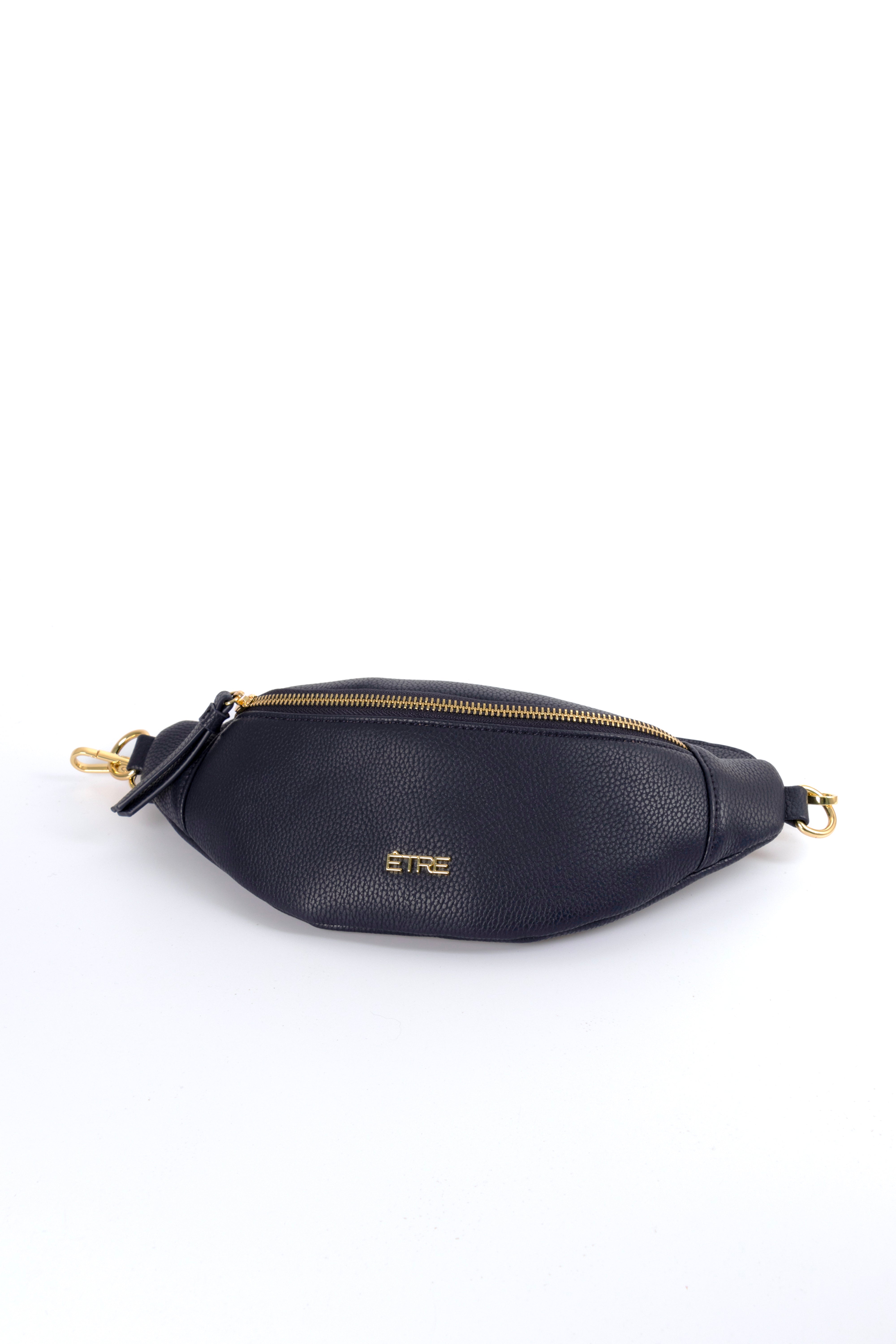 Navy Blue Etre Navy Blue Faux Leather Bum Bag, Image 1 of 2