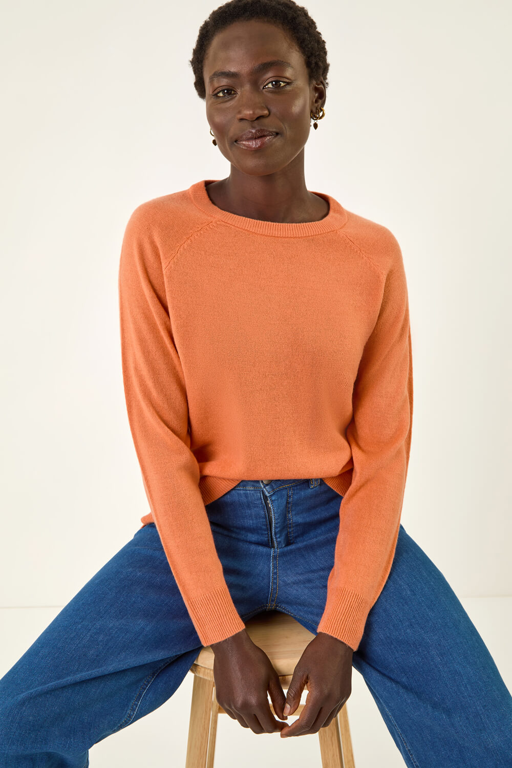 Coral Soft Crew Neck Jumper, Image 3 of 7