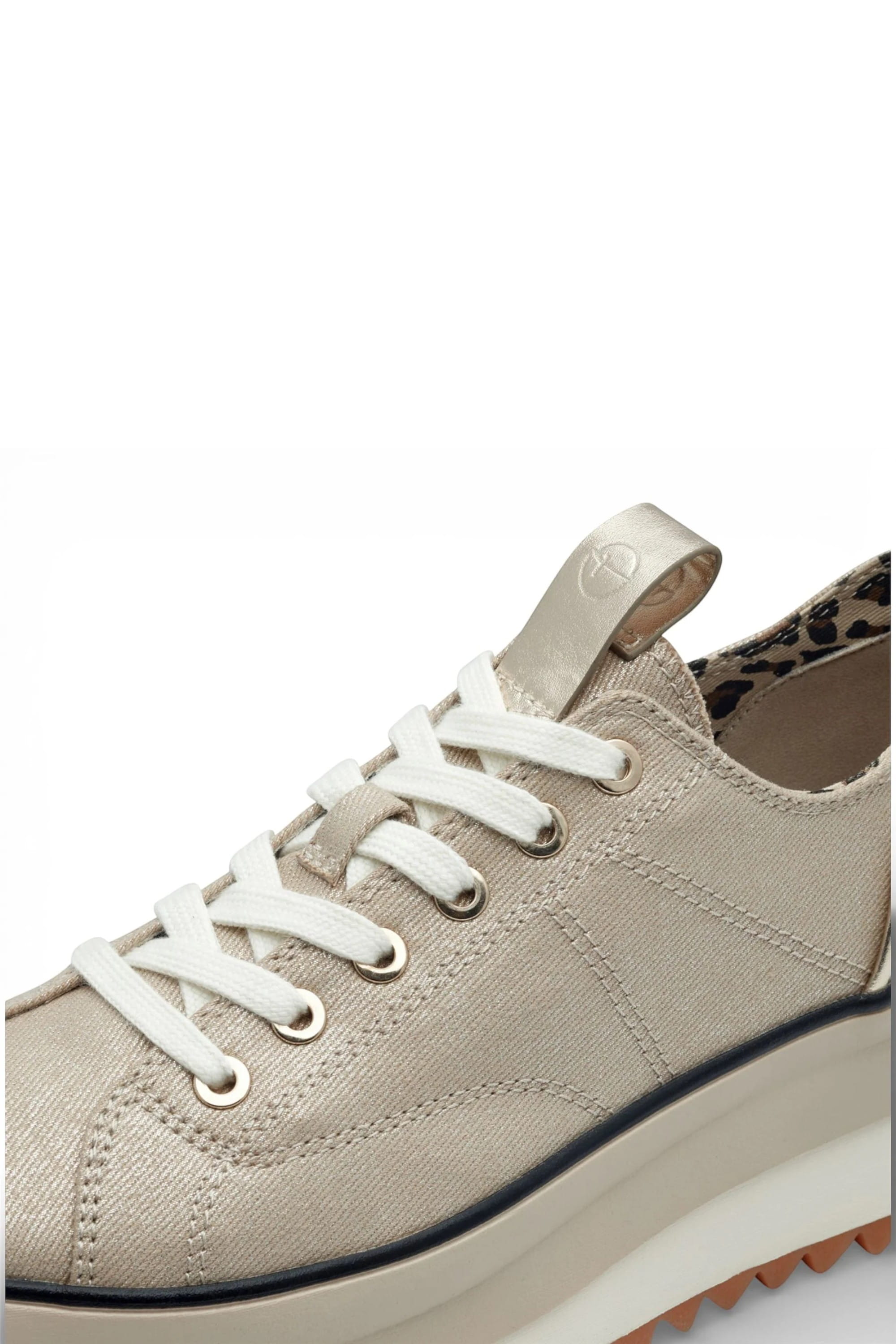 Gold Tamaris Gold Tamaris Beige Platform Lace Sneakers, Image 5 of 8