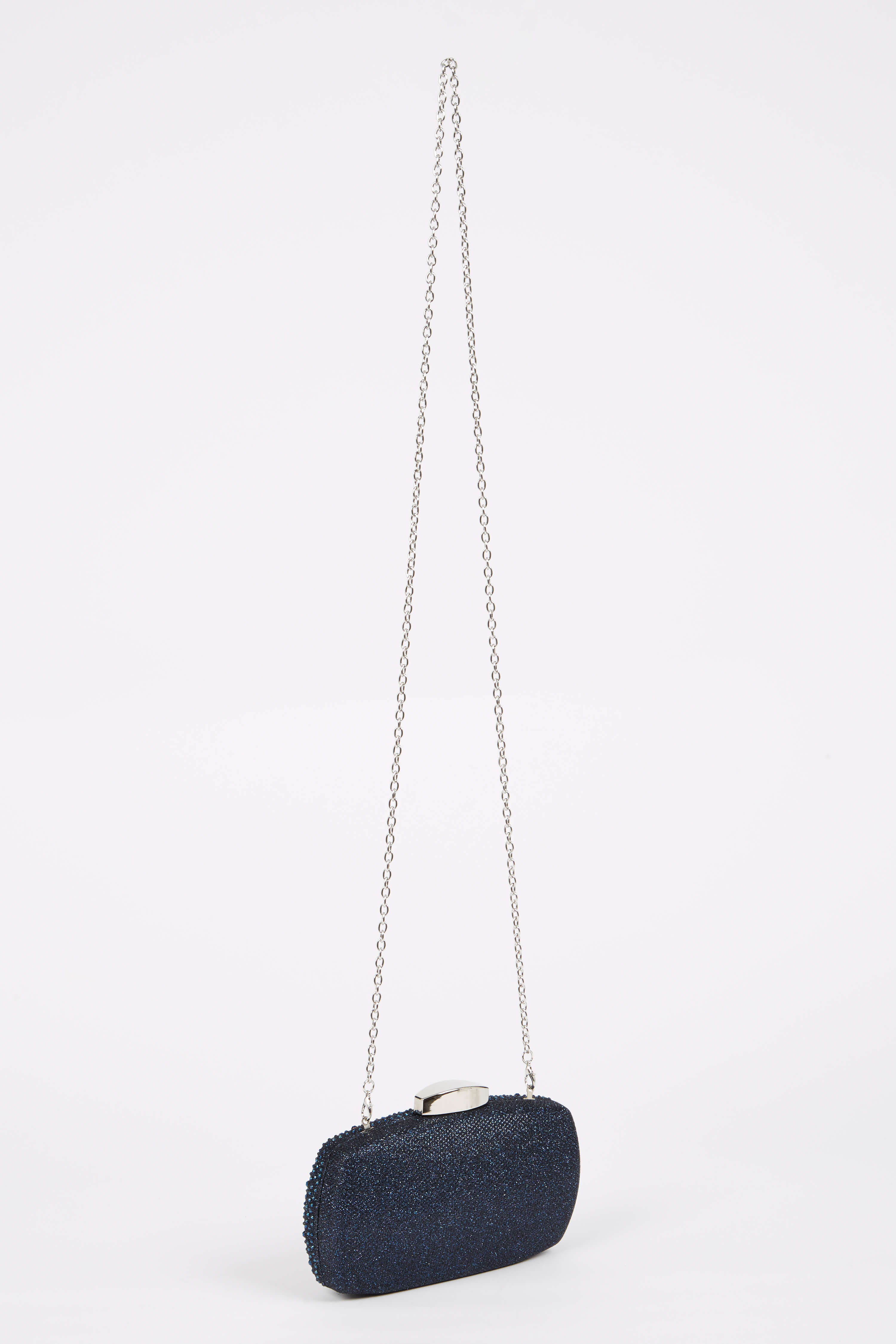 Navy  Embellished Clutch Bag, Image 3 of 4