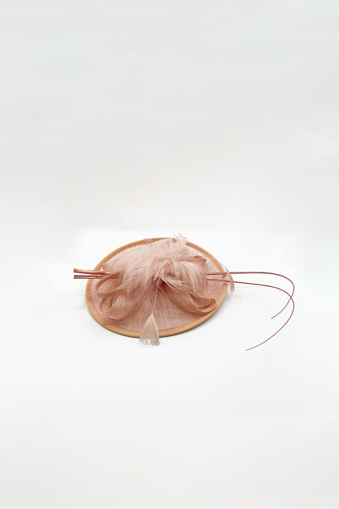 Pink Bow & Large Feather Disc Fascinator, Image 2 of 2