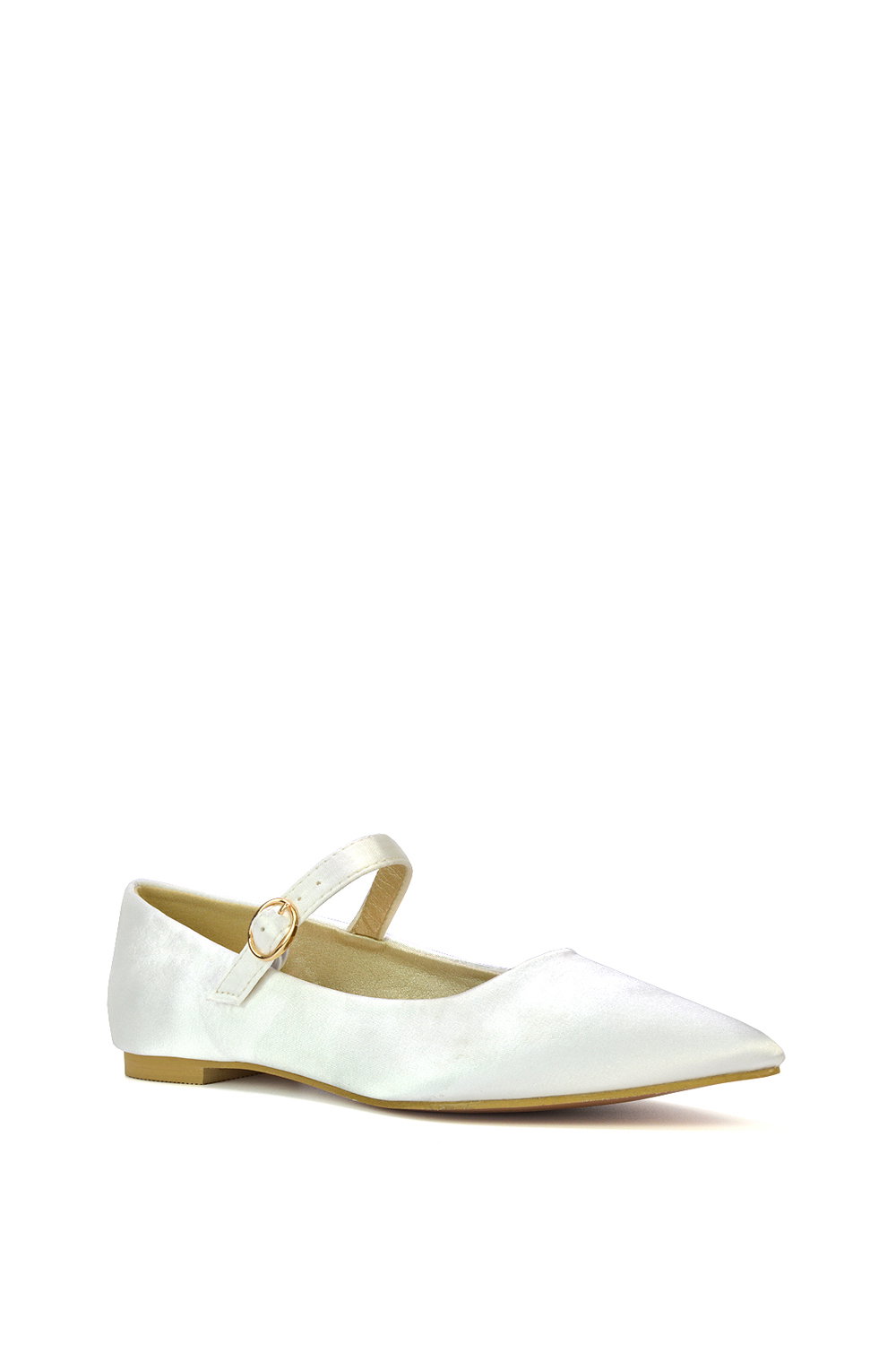 Ivory XY LONDON Ivory 'Aimee' Flat Mary Jane Ballerina Pumps, Image 2 of 5