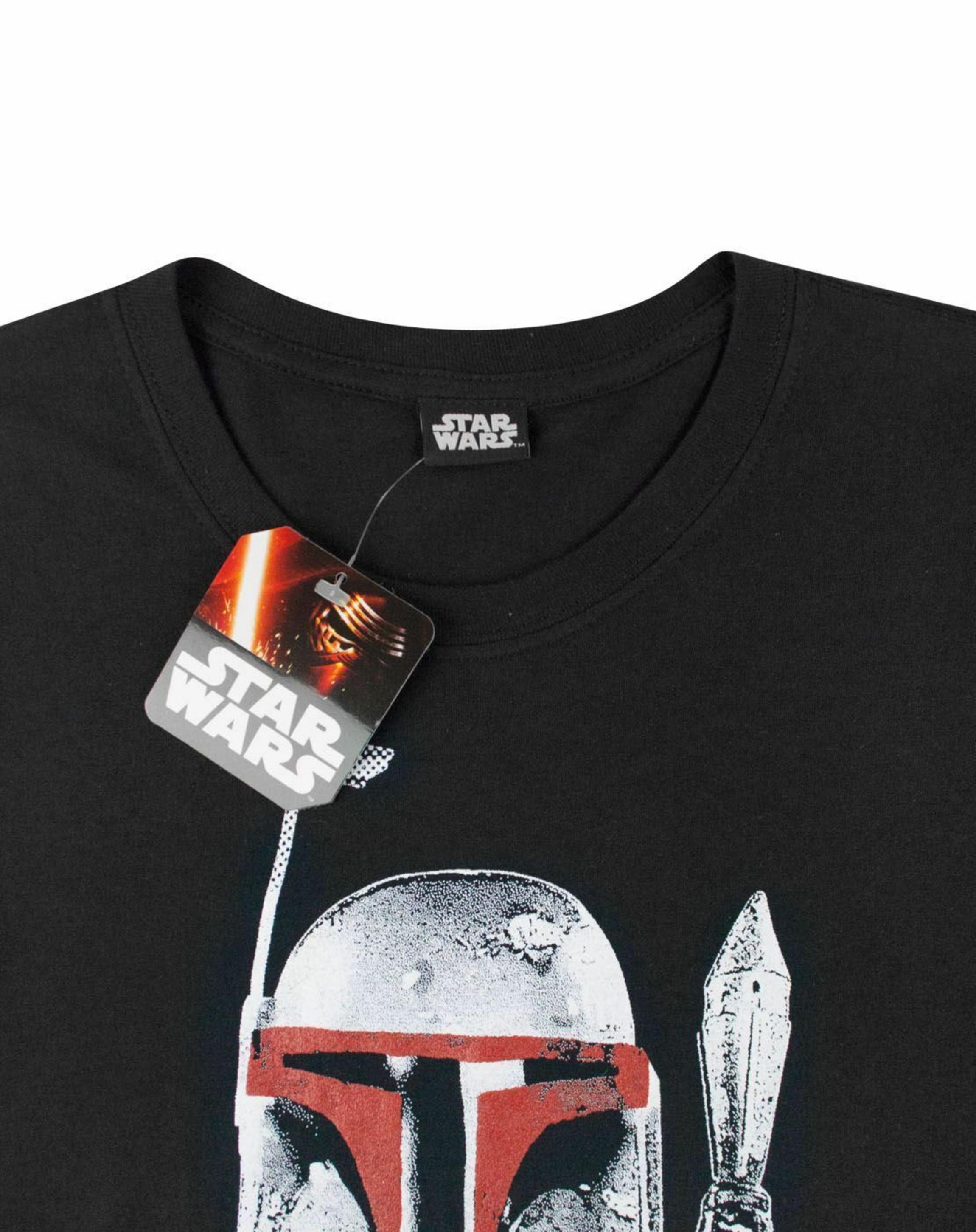 Black Star Wars Boba Fett Bounty Hunter T-Shirt, Image 3 of 4