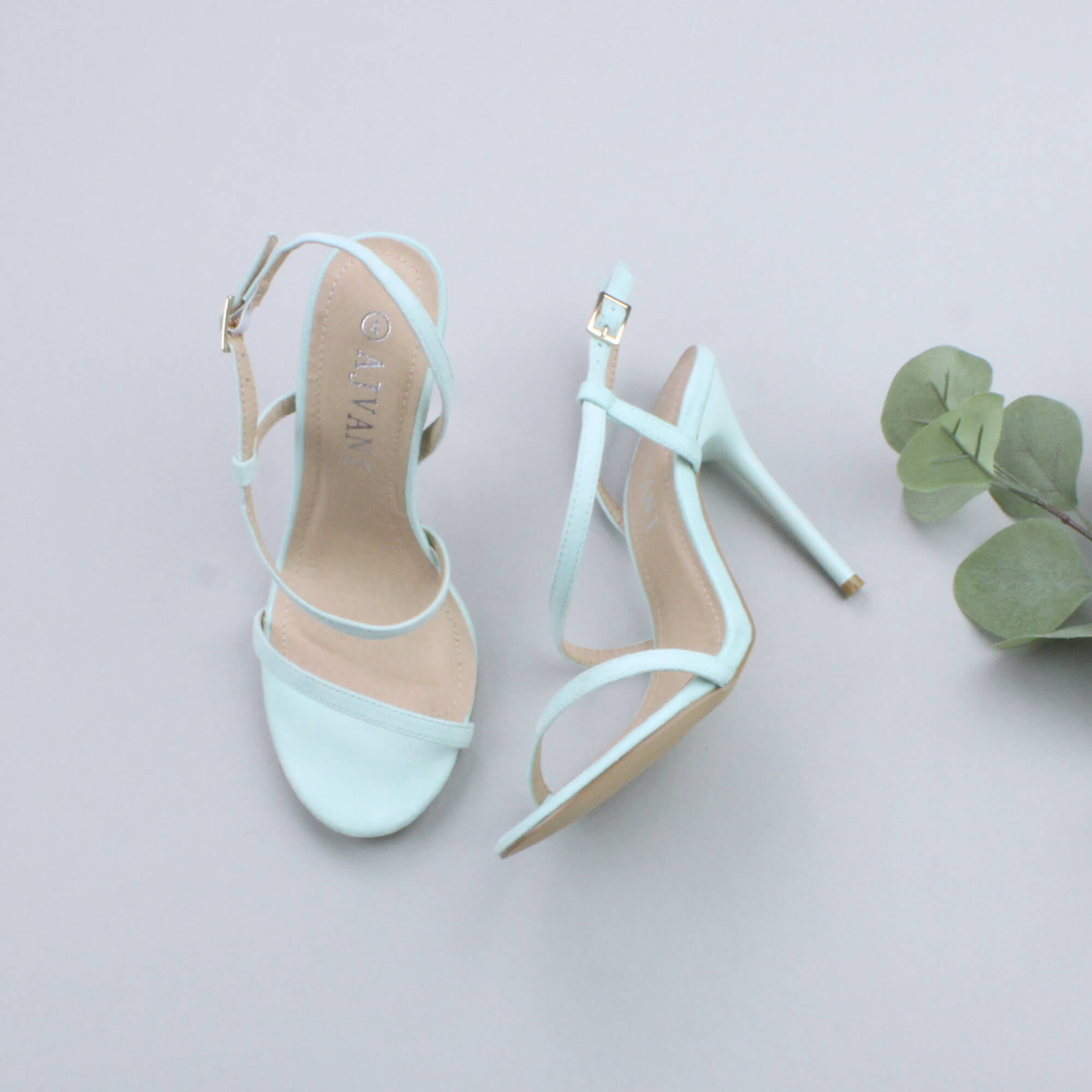 Mint AJVANI Mint High Heel Party Barely There Sandals, Image 4 of 6
