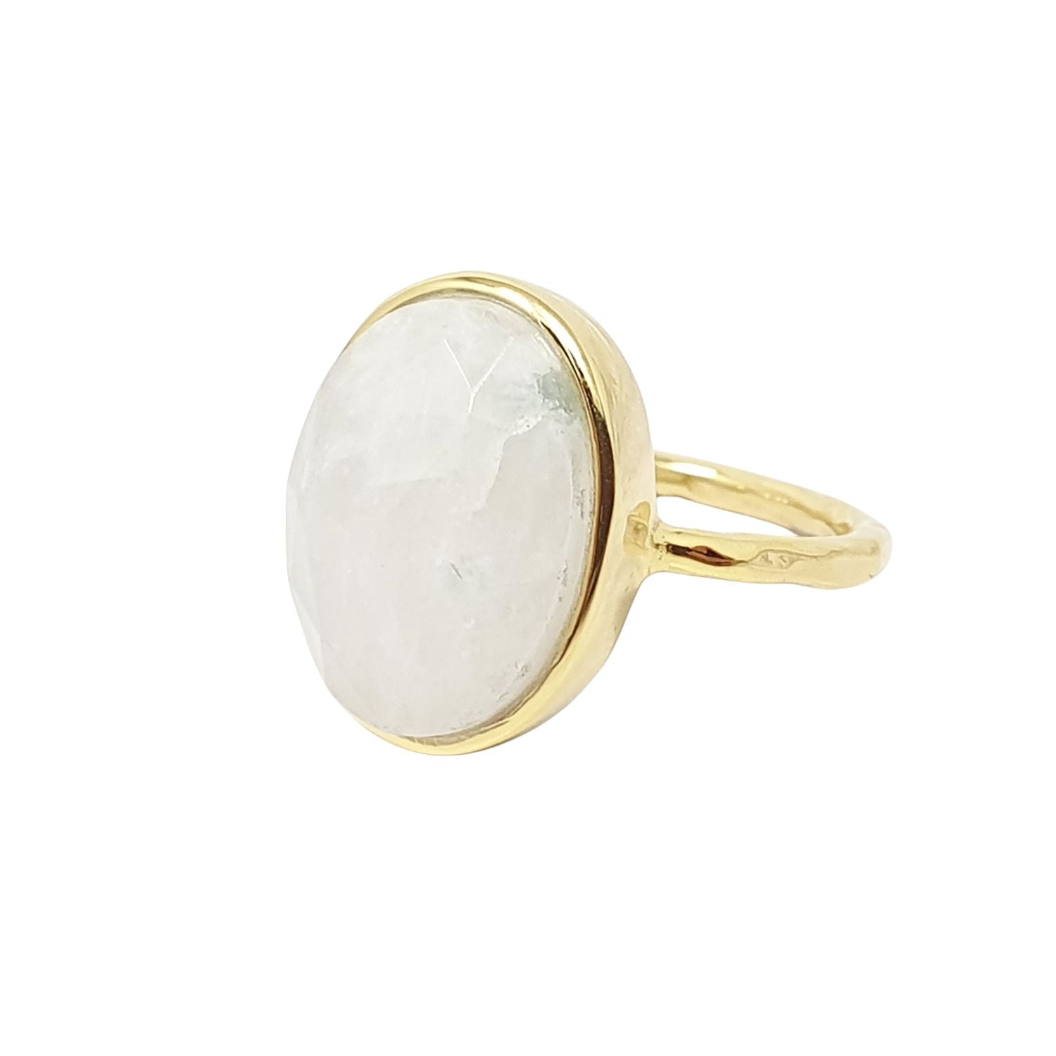Gold Statement Rainbow Moonstone June Birthstone Ring, Image 1 of 1