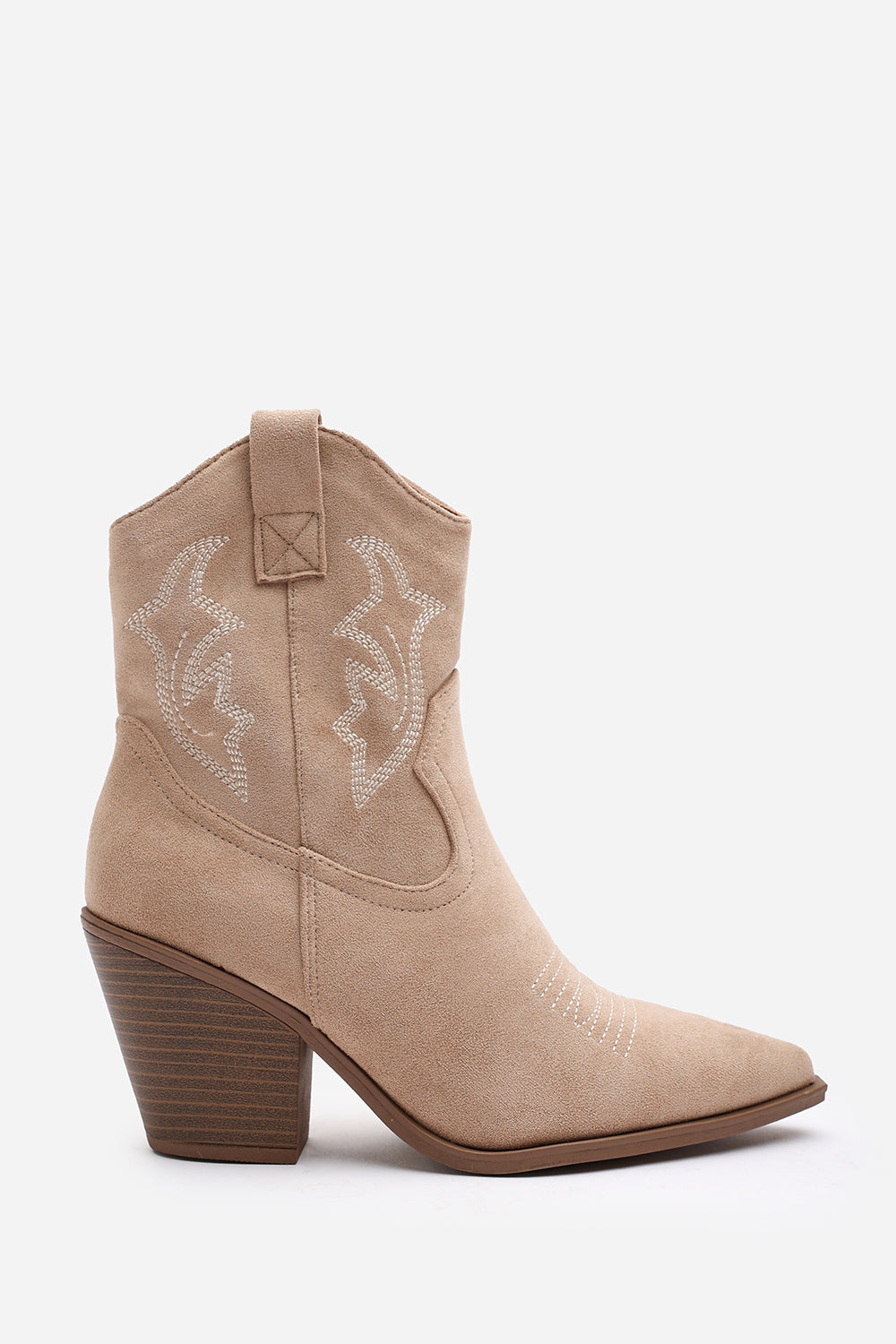 Camel Seraphina Cowboy Ankle Boots Block Heel, Image 2 of 5