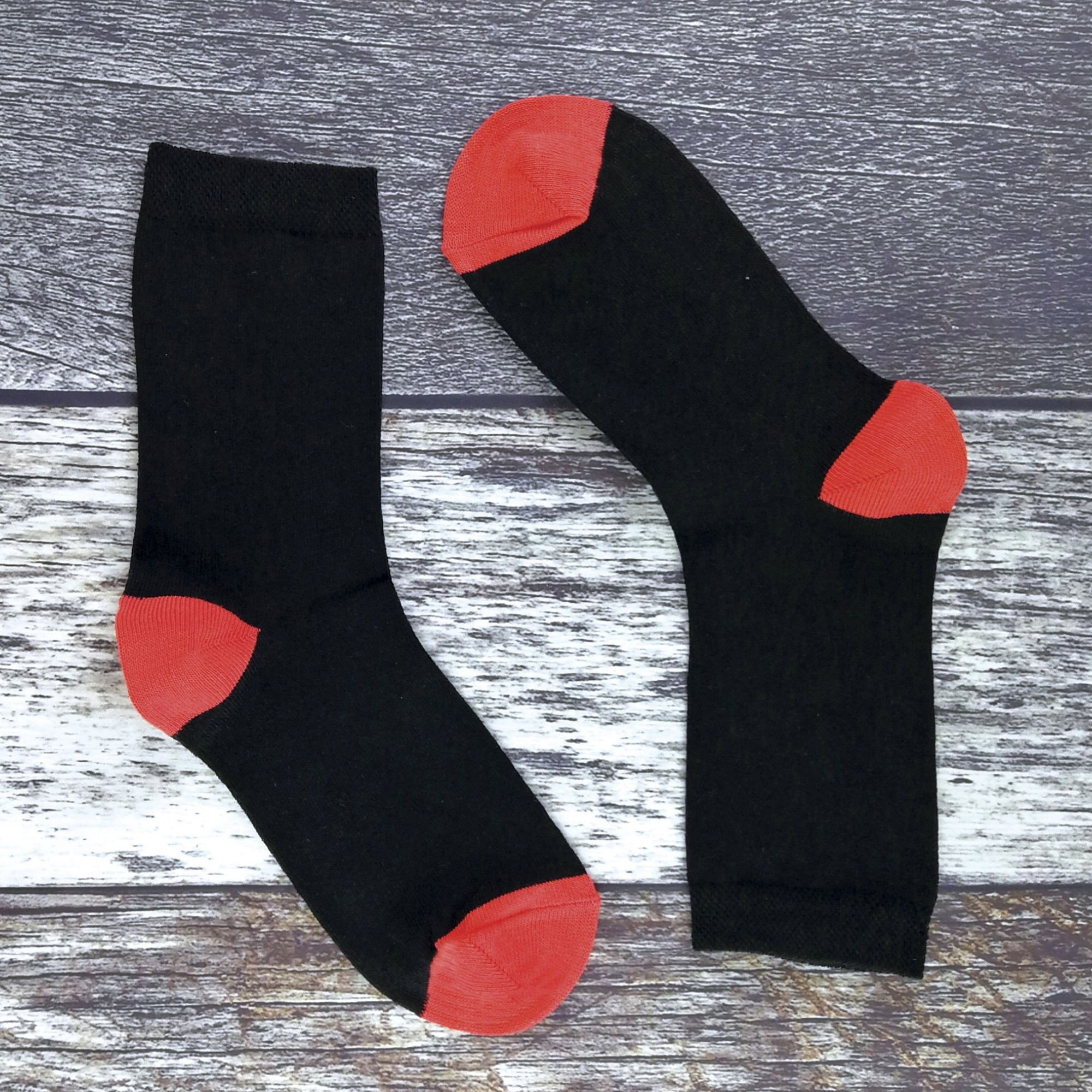 Dark Grey 5 Pack Ladies Soft Top Cotton Rich Socks with Coloured Heel & Toe, Image 3 of 4