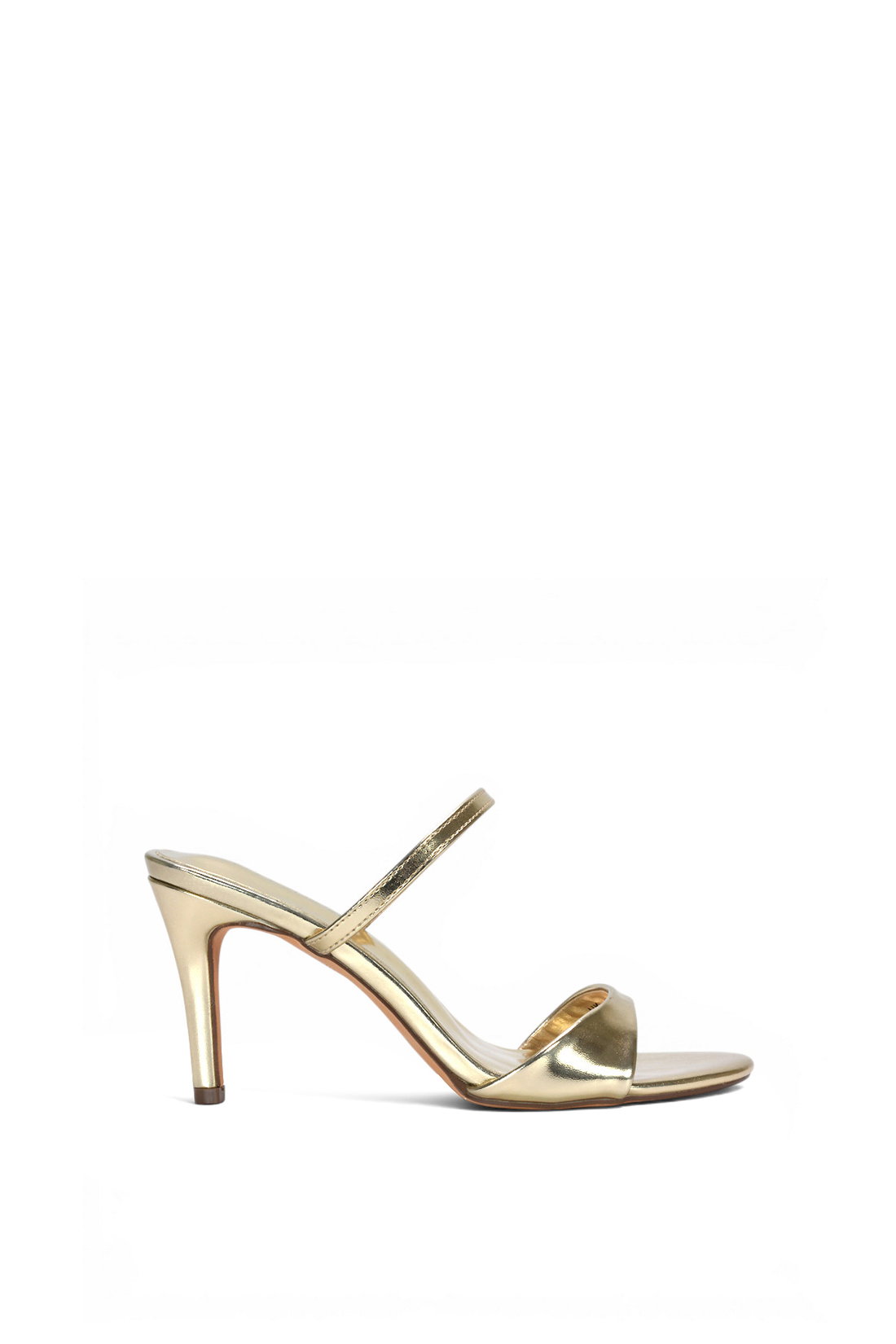 Black 'Kay' Slip On Stiletto Heel Mules With Open Toe