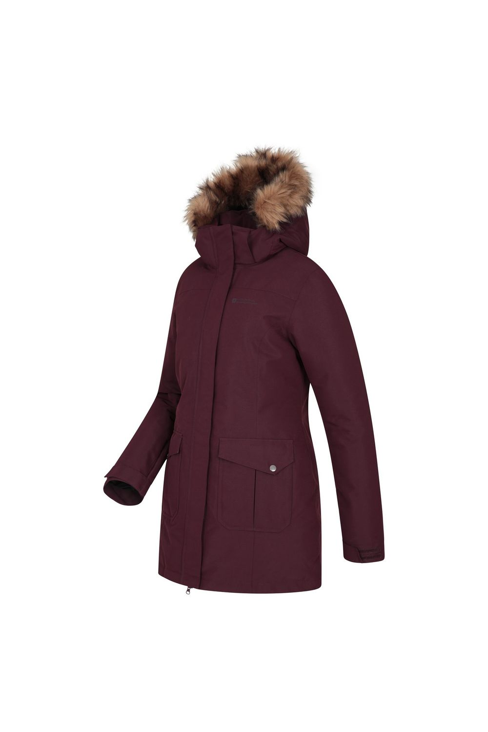 Burgundy Tarka II Long Padded Jacket, Image 3 of 5