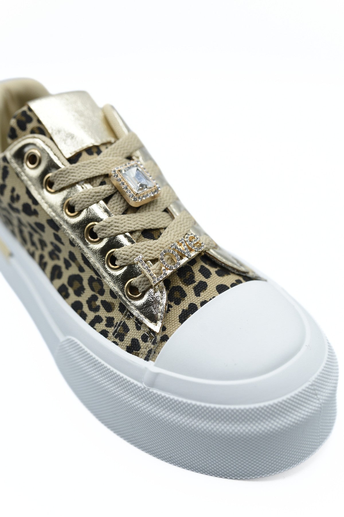 Multi Angelah Lace Up Love Platform Trainers, Image 3 of 5