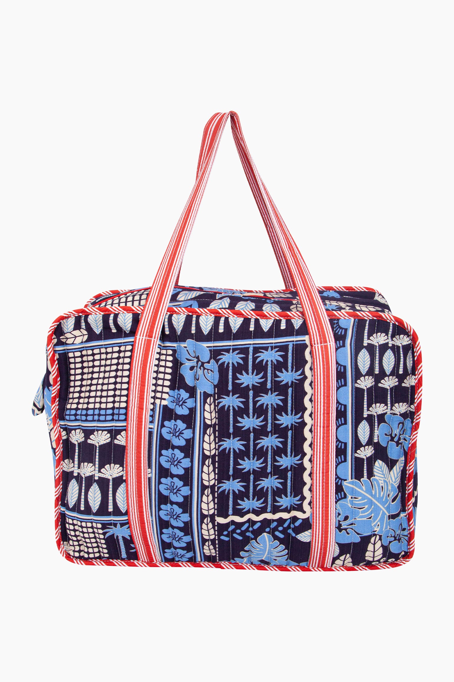 Navy Blue Summery Double Handle Tote Bag, Image 1 of 2