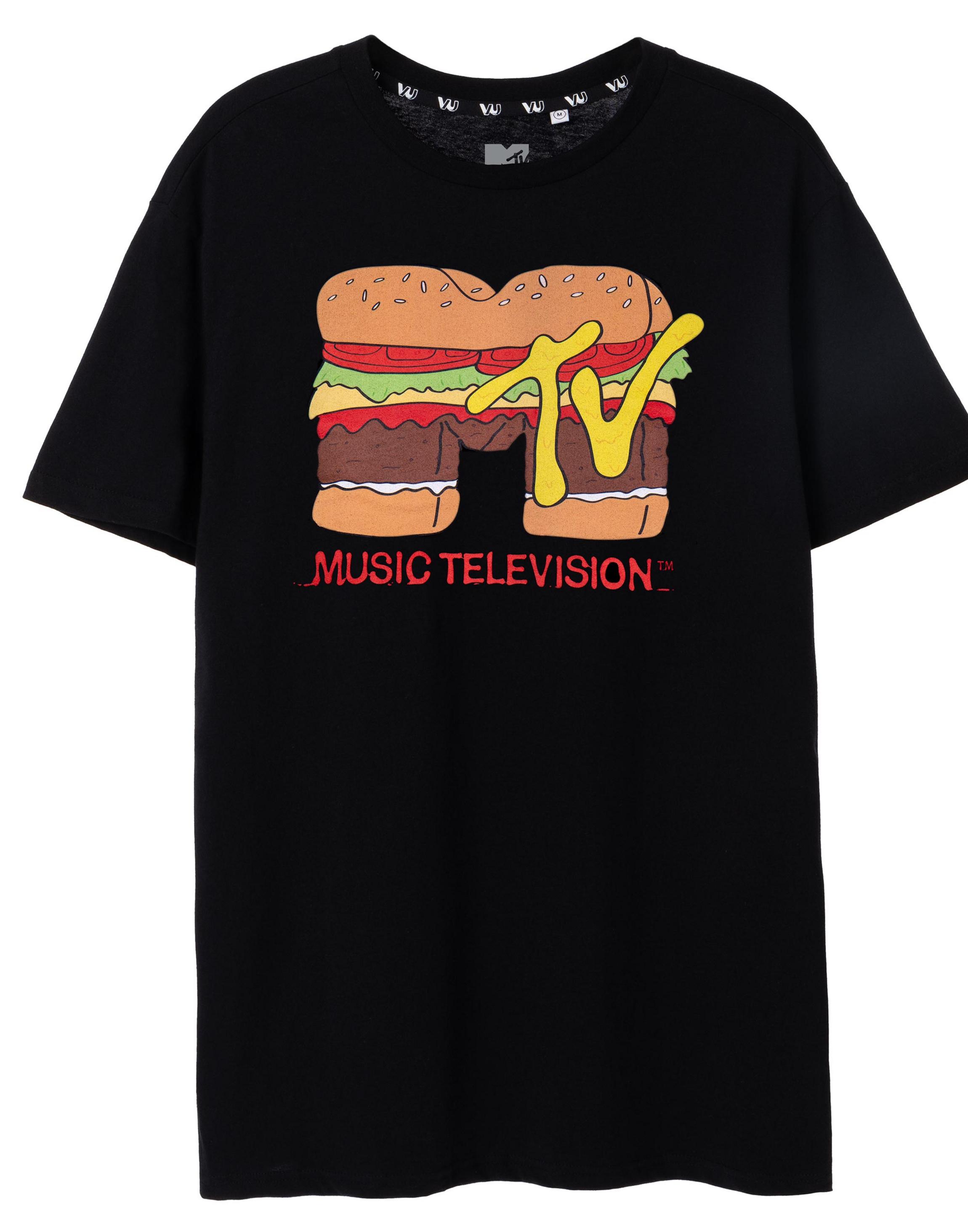 Black MTV Burger T-Shirt, Image 4 of 6