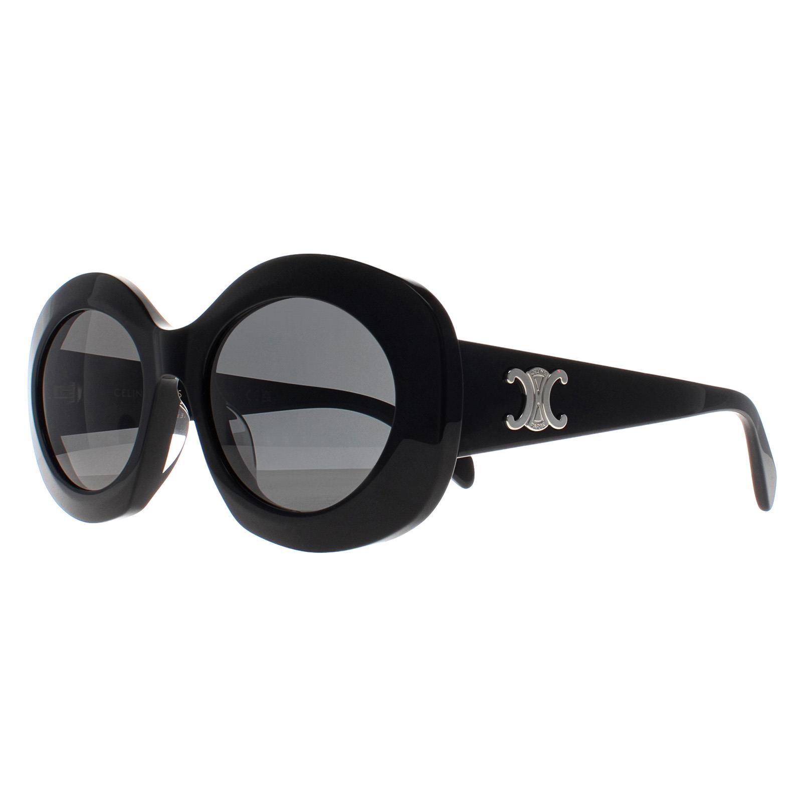 Black Oval Shiny Black Smoke Grey Triomphe CL40292U, Image 2 of 4