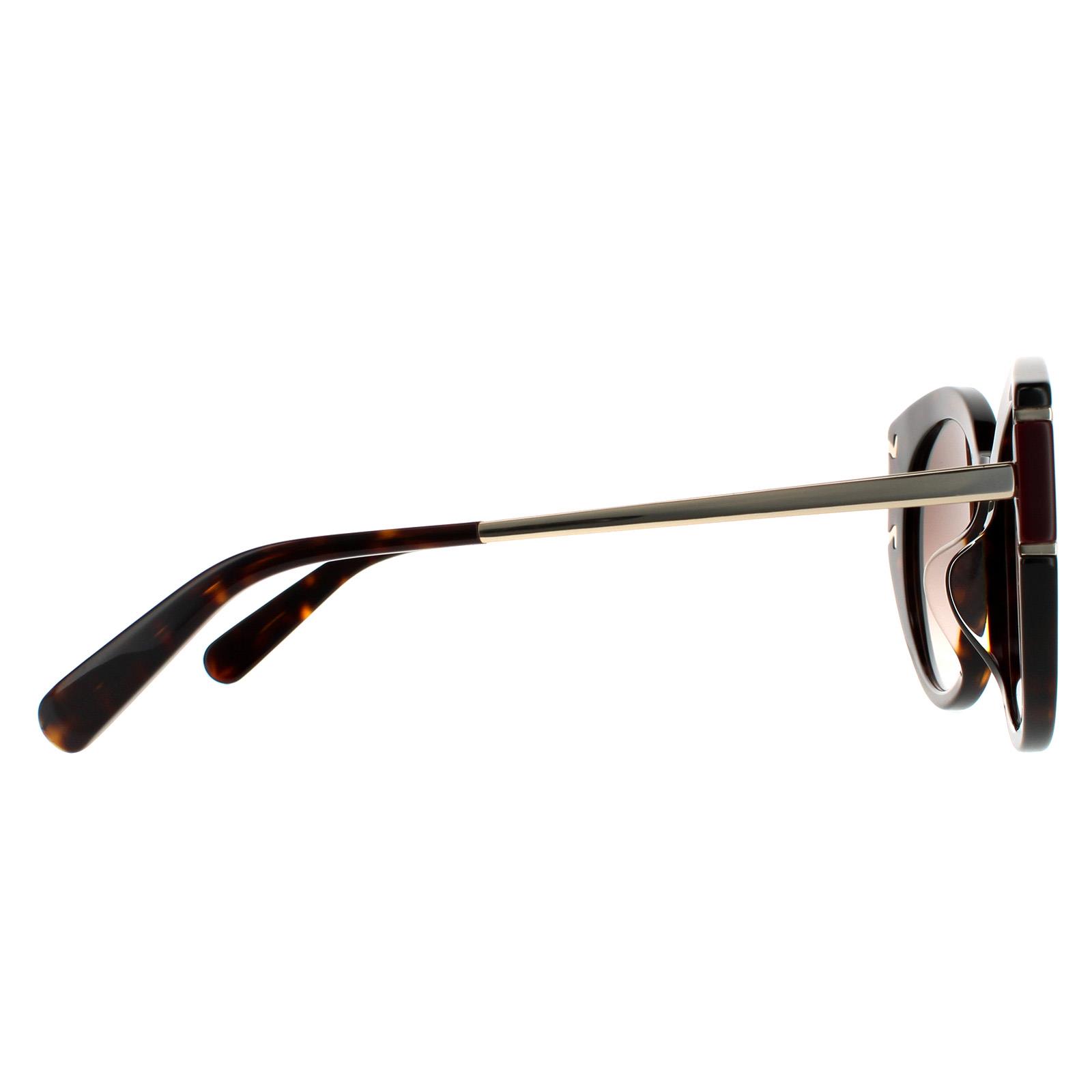 Brown Salvatore Ferragamo Brown Cat Eye Tortoise Brown Gradient Sunglasses, Image 4 of 4