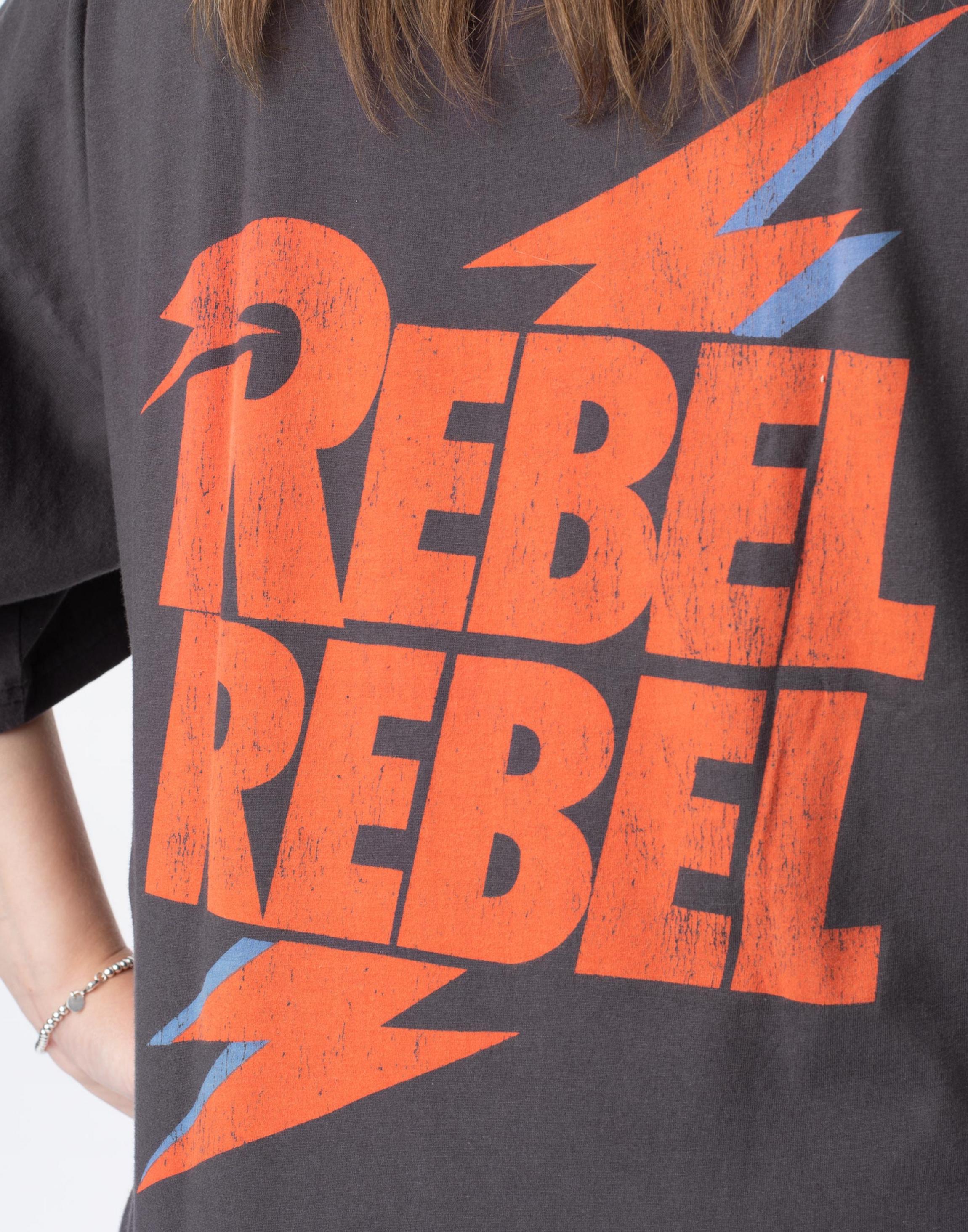 Grey David Bowie Oversized Short Sleeved T-Shirt, Image 5 of 6