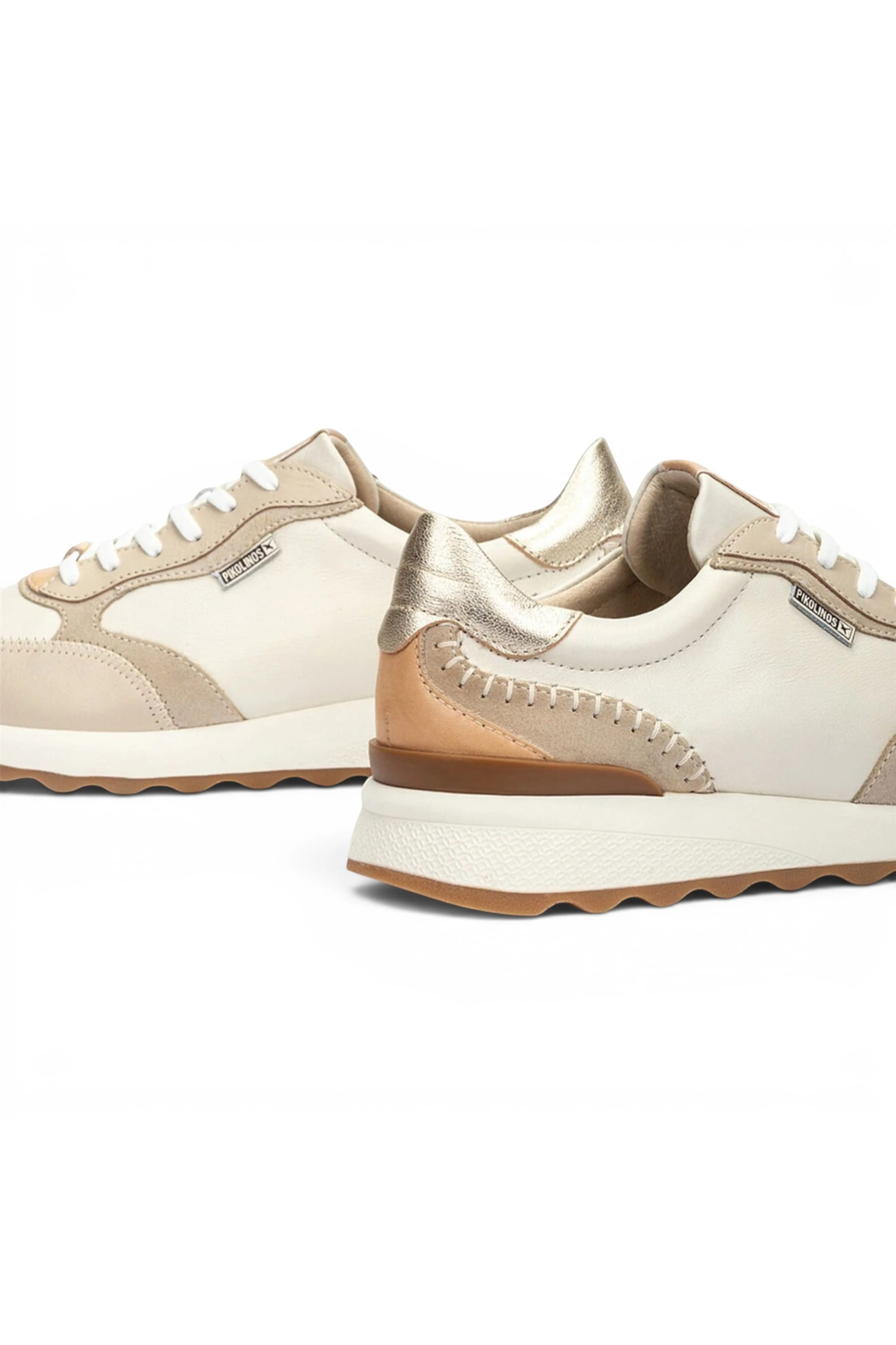 Beige Womens Sneaker Trainers Shoes-W1M-6625C1, Image 6 of 8