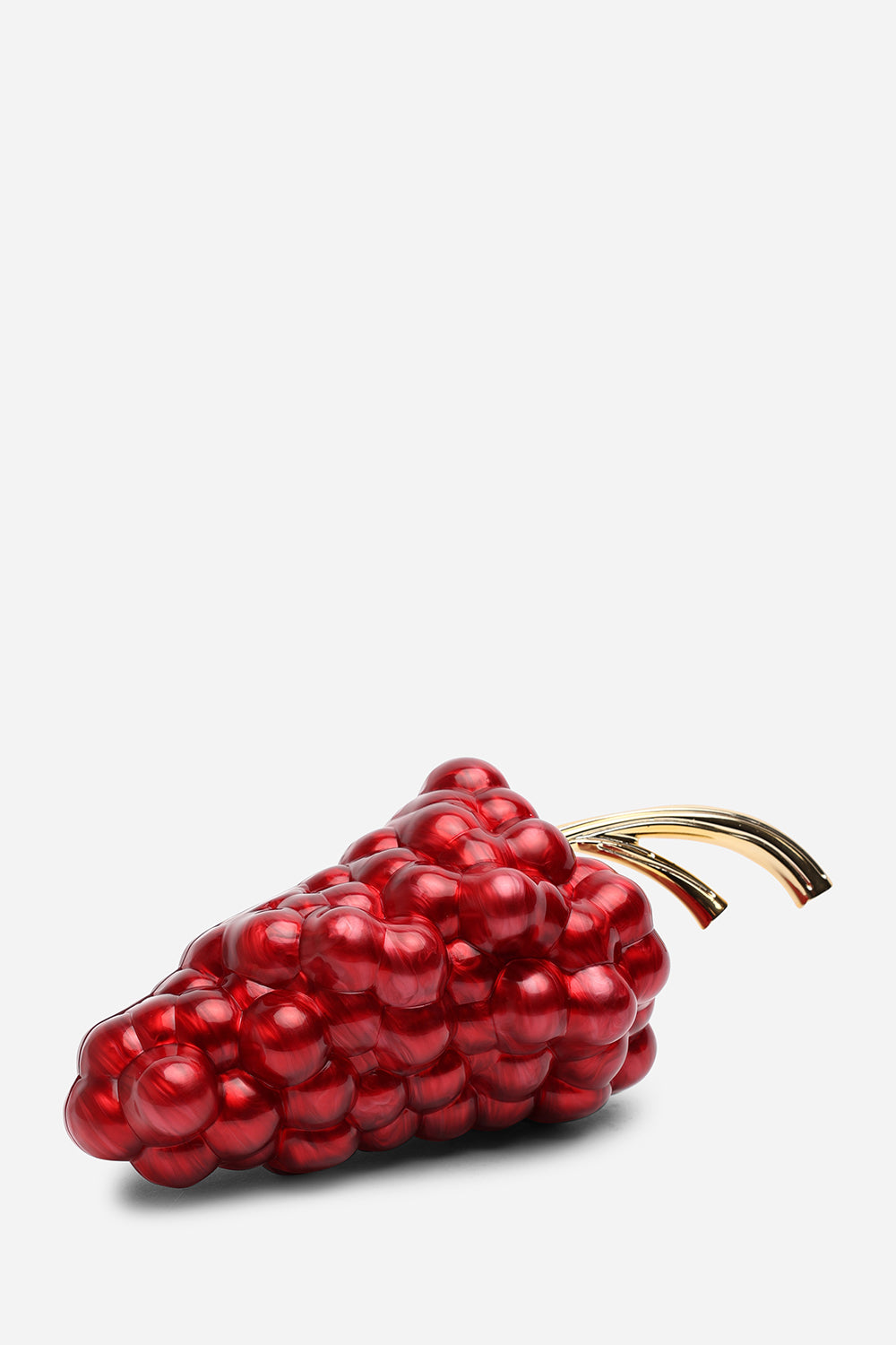 Maroon Jazz Grape Resin Clutch with Gold-Tone Accents, Image 1 of 7