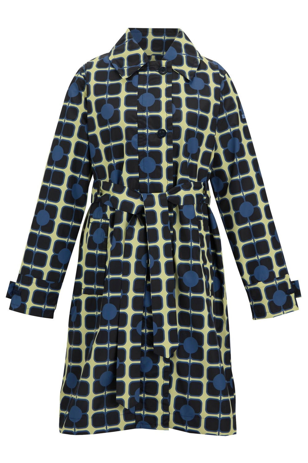 Navy Orla Kiely Waterproof Trench Coat, Image 1 of 5