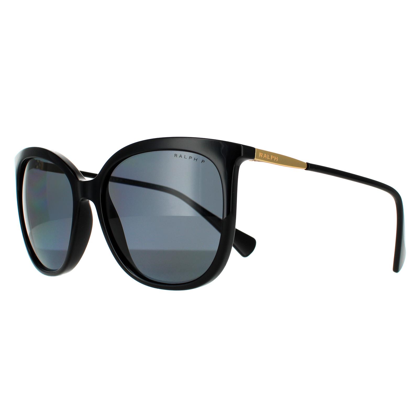 Black Butterfly Shiny Black Dark Grey Polarized RA5248 Sunglasses, Image 2 of 6
