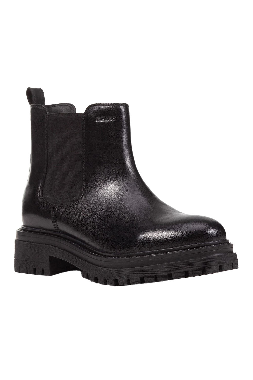 Black D Iridea B Leather Ankle Boots, Image 1 of 5