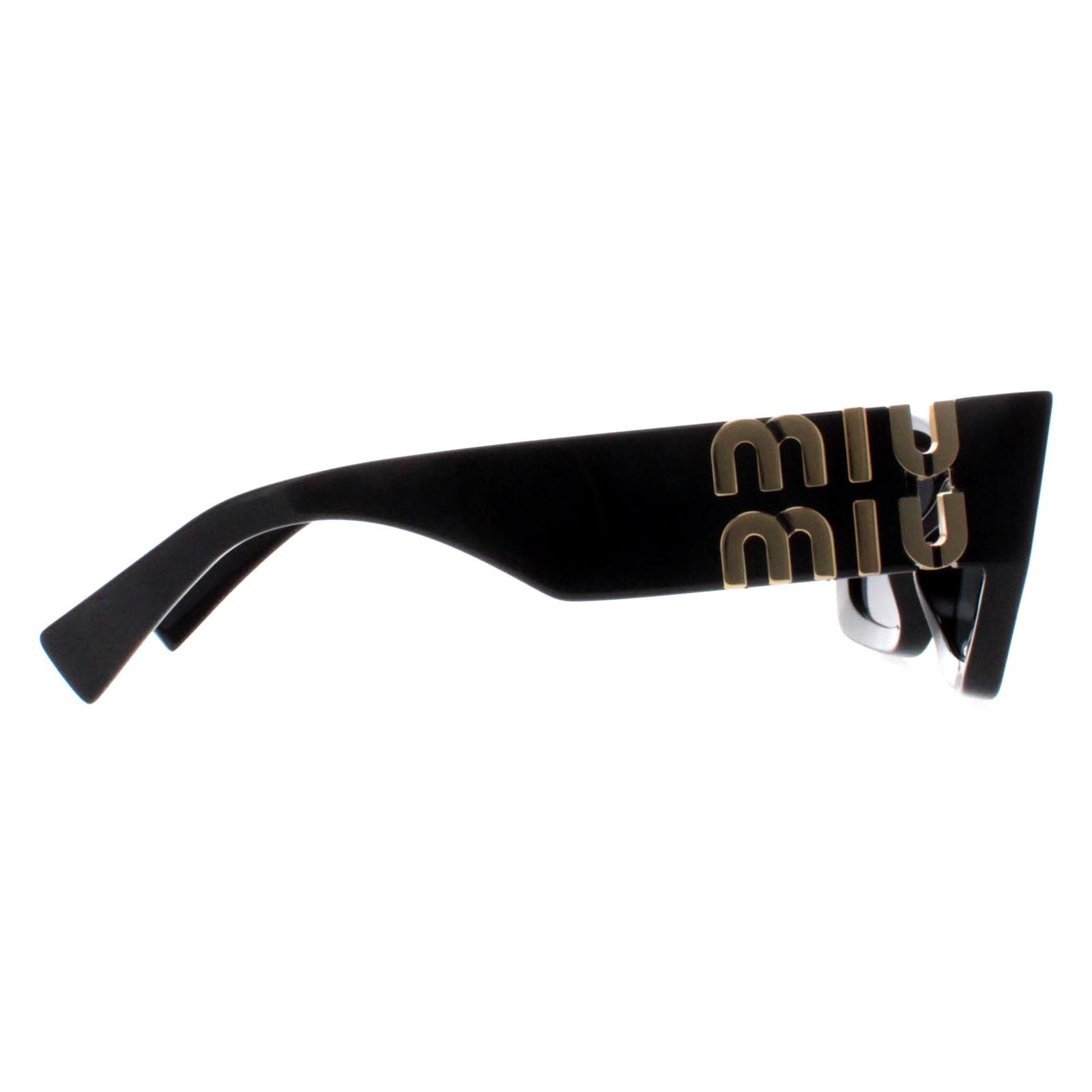 Black Miu Miu Black Rectangle Black Dark Grey MU09WS, Image 4 of 4