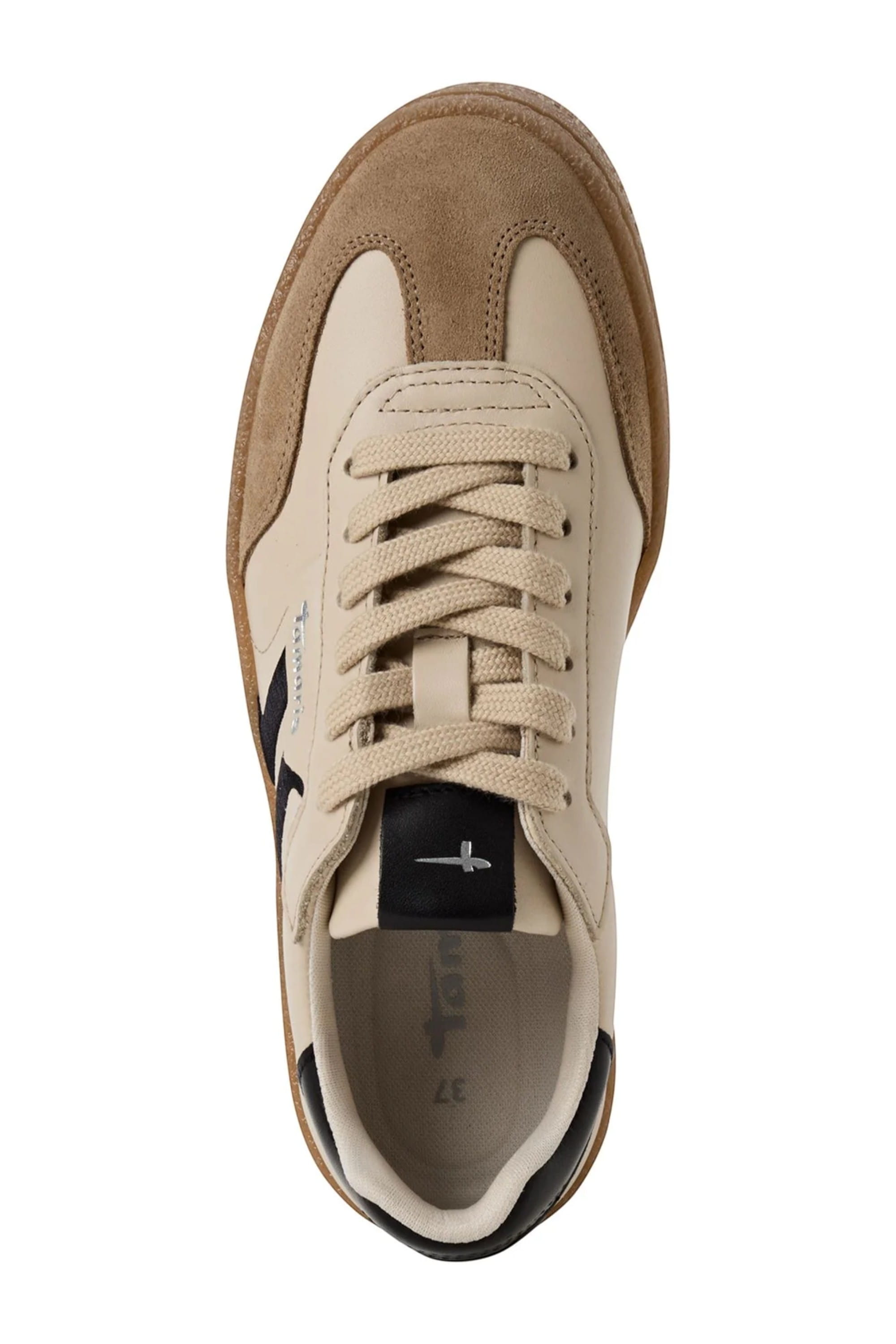 Beige Tamaris Beige Tamaris Womens Beige Brown Suede Sneaker, Image 5 of 7