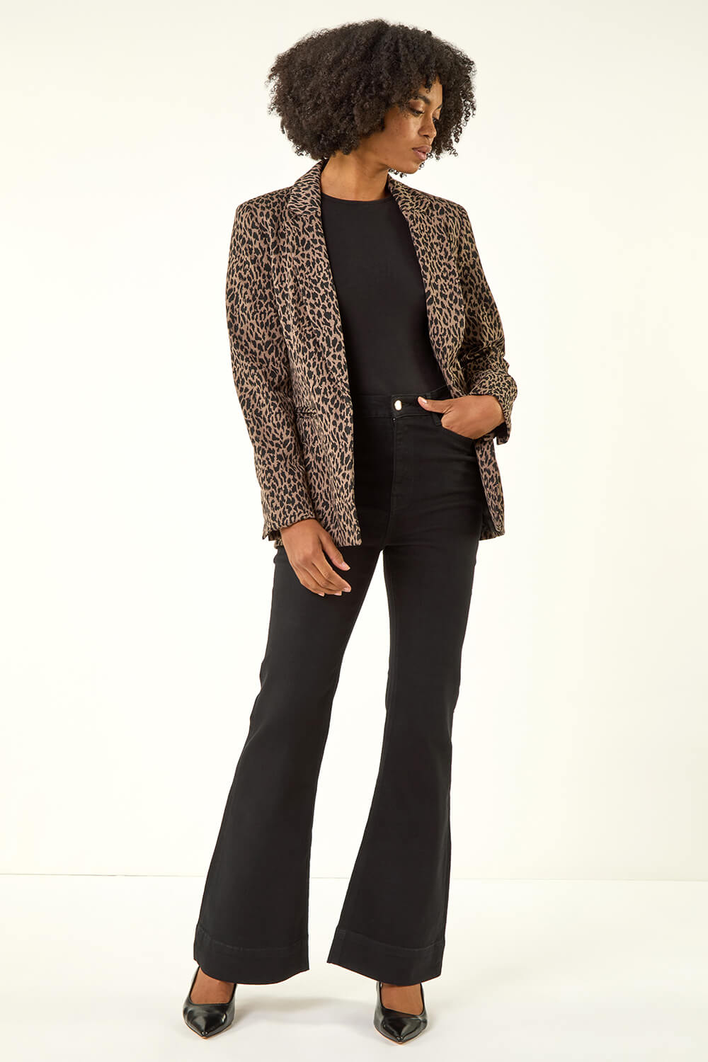 Multi Animal Print Stretch Jacket , Image 3 of 5