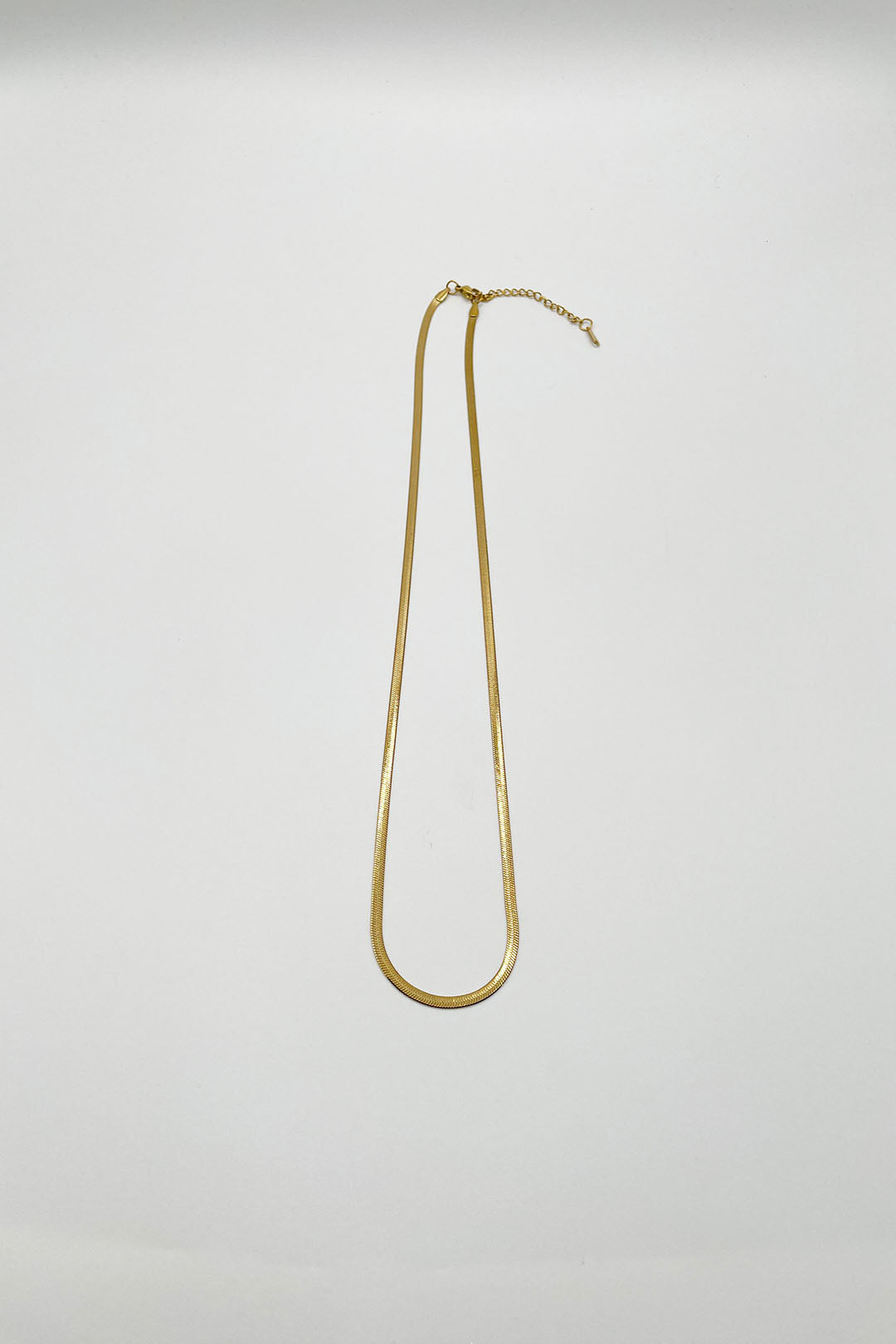 Gold Slim Snake Chain Necklace in Gold, Image 3 of 4