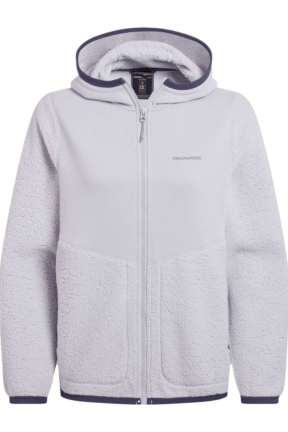 Light Grey Telesto Fleece Hooded Jacket, Image 1 of 4