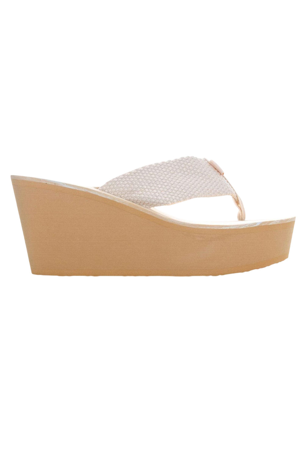 Cream Diver Wedge Sandals, Image 3 of 4
