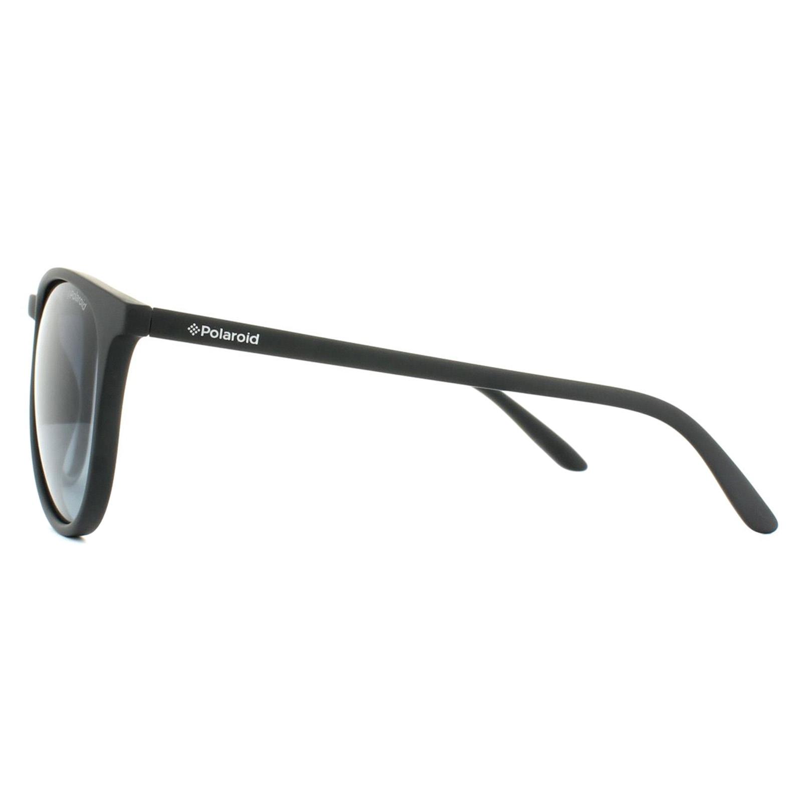Black Cat Eye Matt Black Grey Gradient Polarized Sunglasses, Image 3 of 4