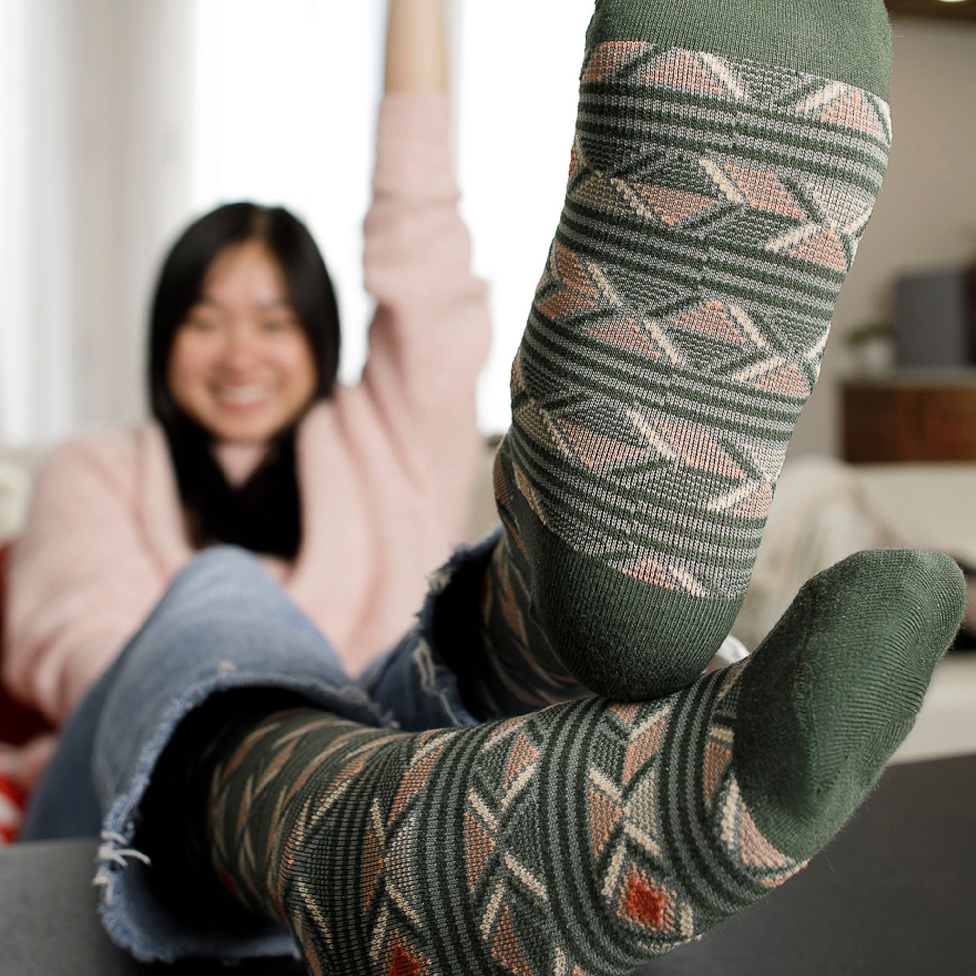 Ash Cotton 15-20 mmhg Compression Socks, Image 4 of 5