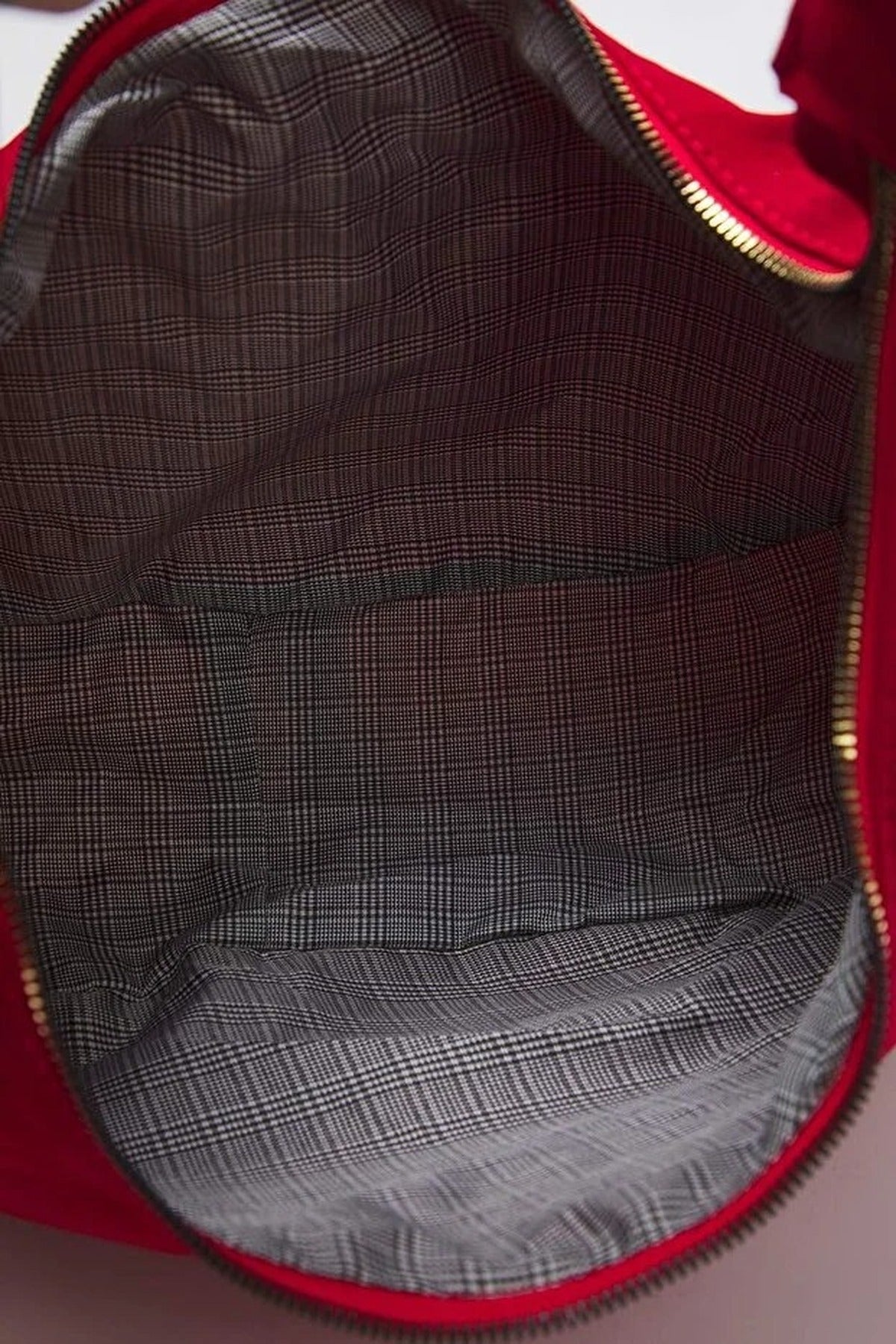 Red WOVCOR Red Oversized Padded Hobo Shoulder Bag, Image 2 of 3